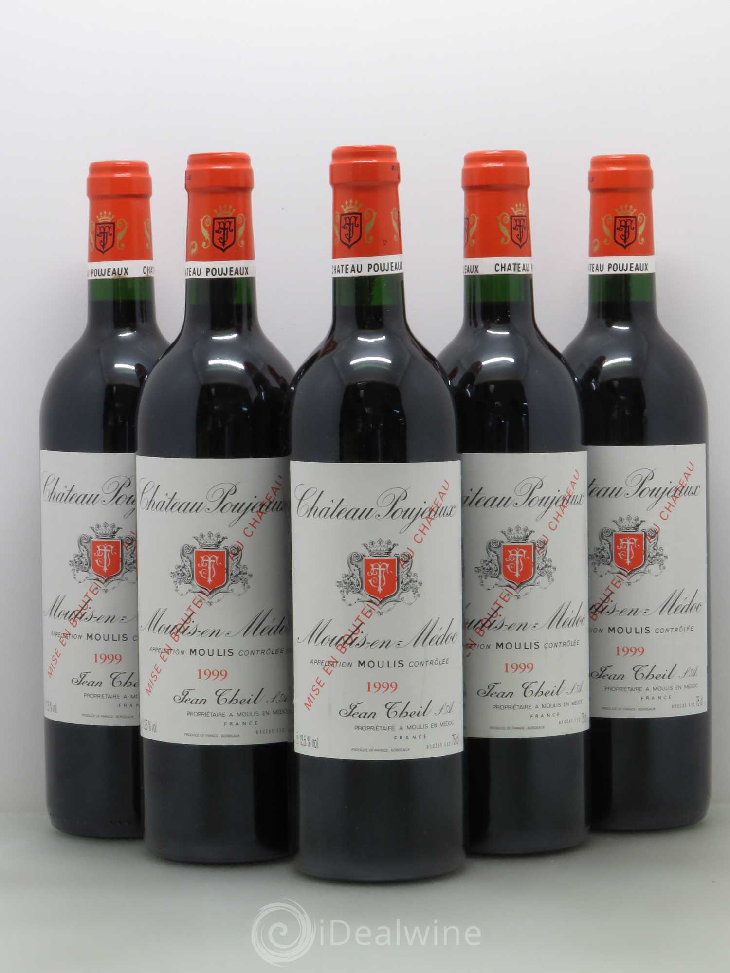Château Poujeaux 1999 - Lot de 5 bouteilles - 0