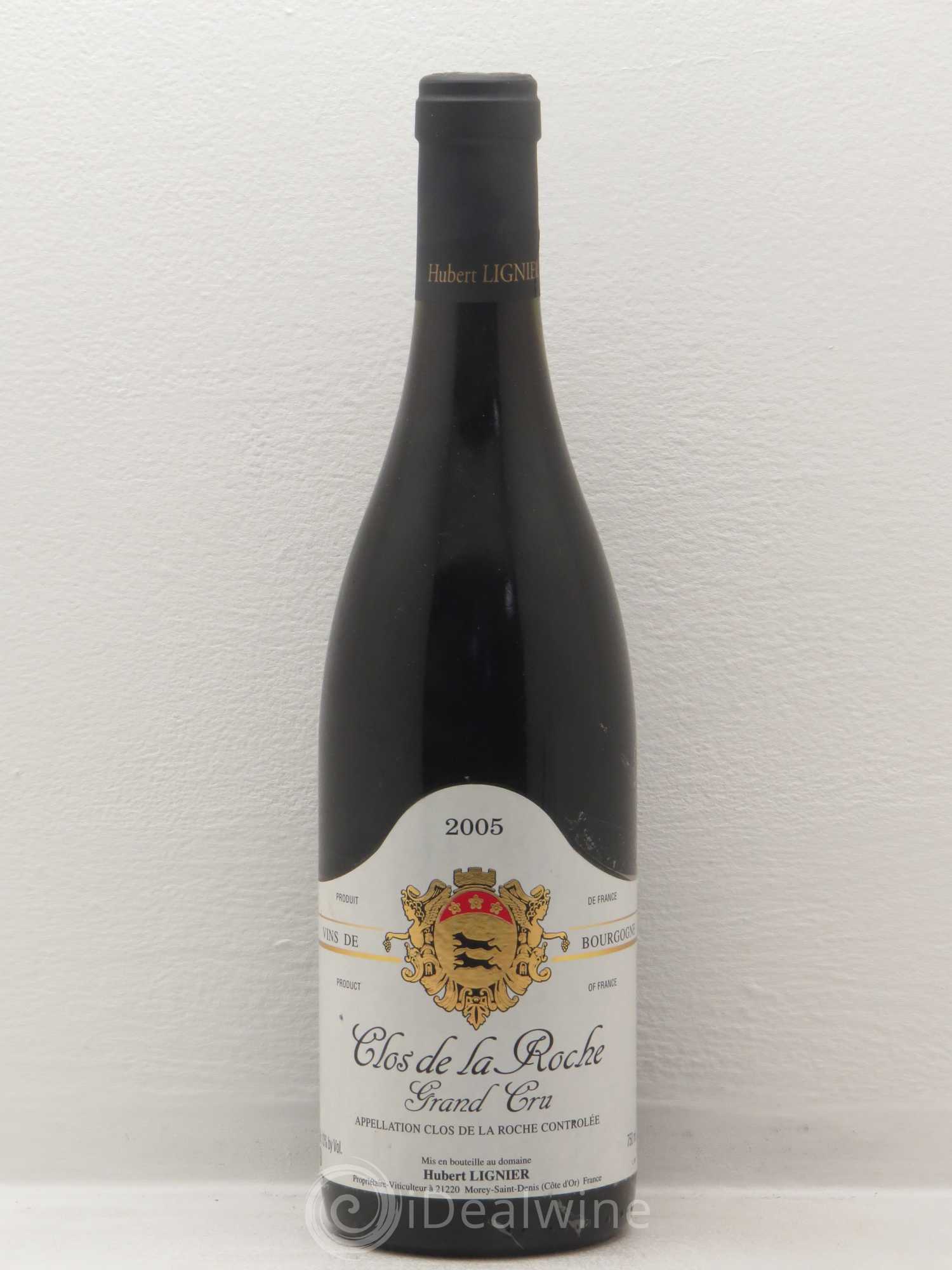 Clos de la Roche Grand Cru Hubert Lignier (Domaine) 2005 - Lot de 1 bouteille - 0