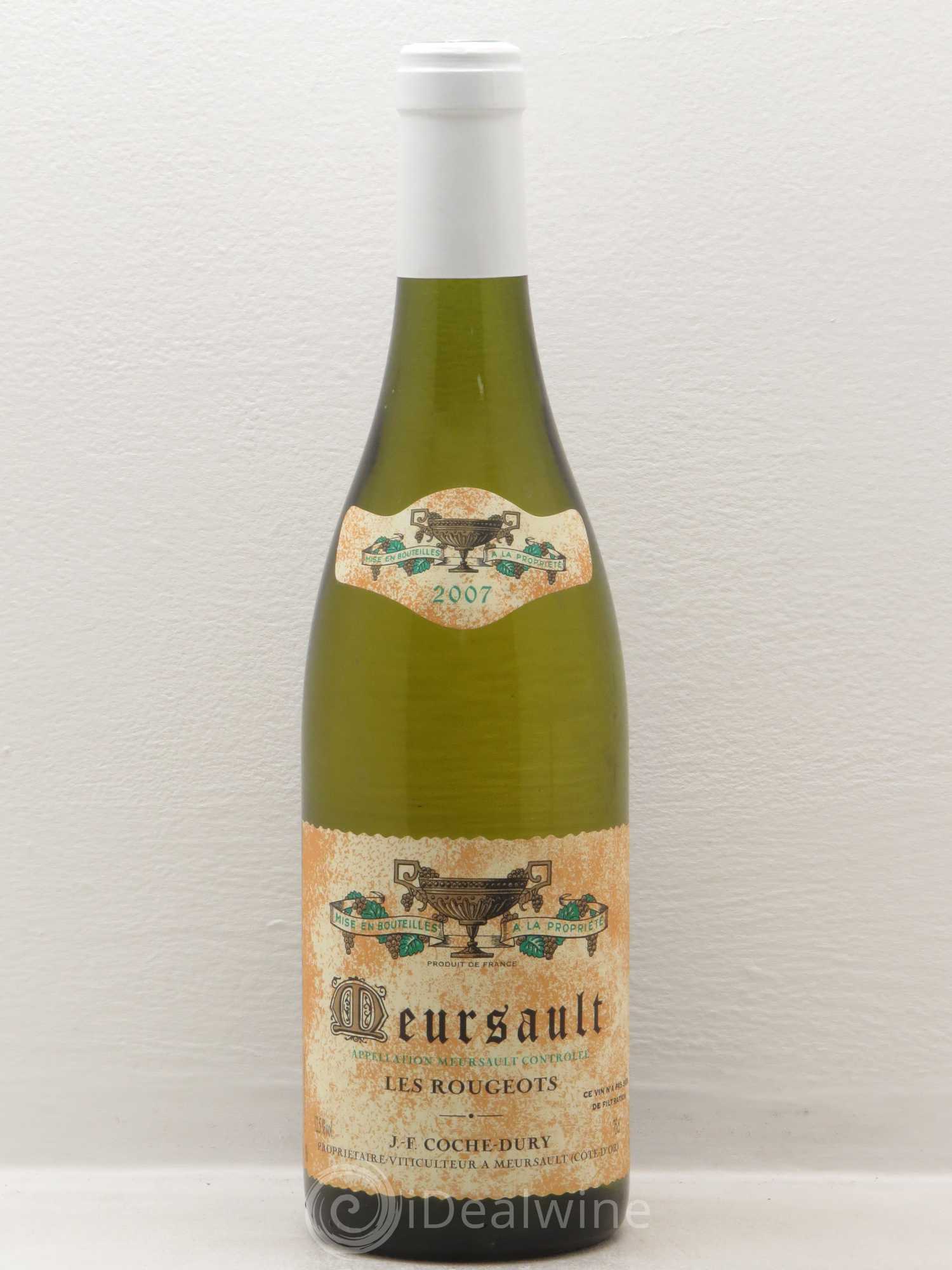 Meursault Les Rougeots Coche Dury (Domaine) 2007 - Lot de 1 bouteille - 0