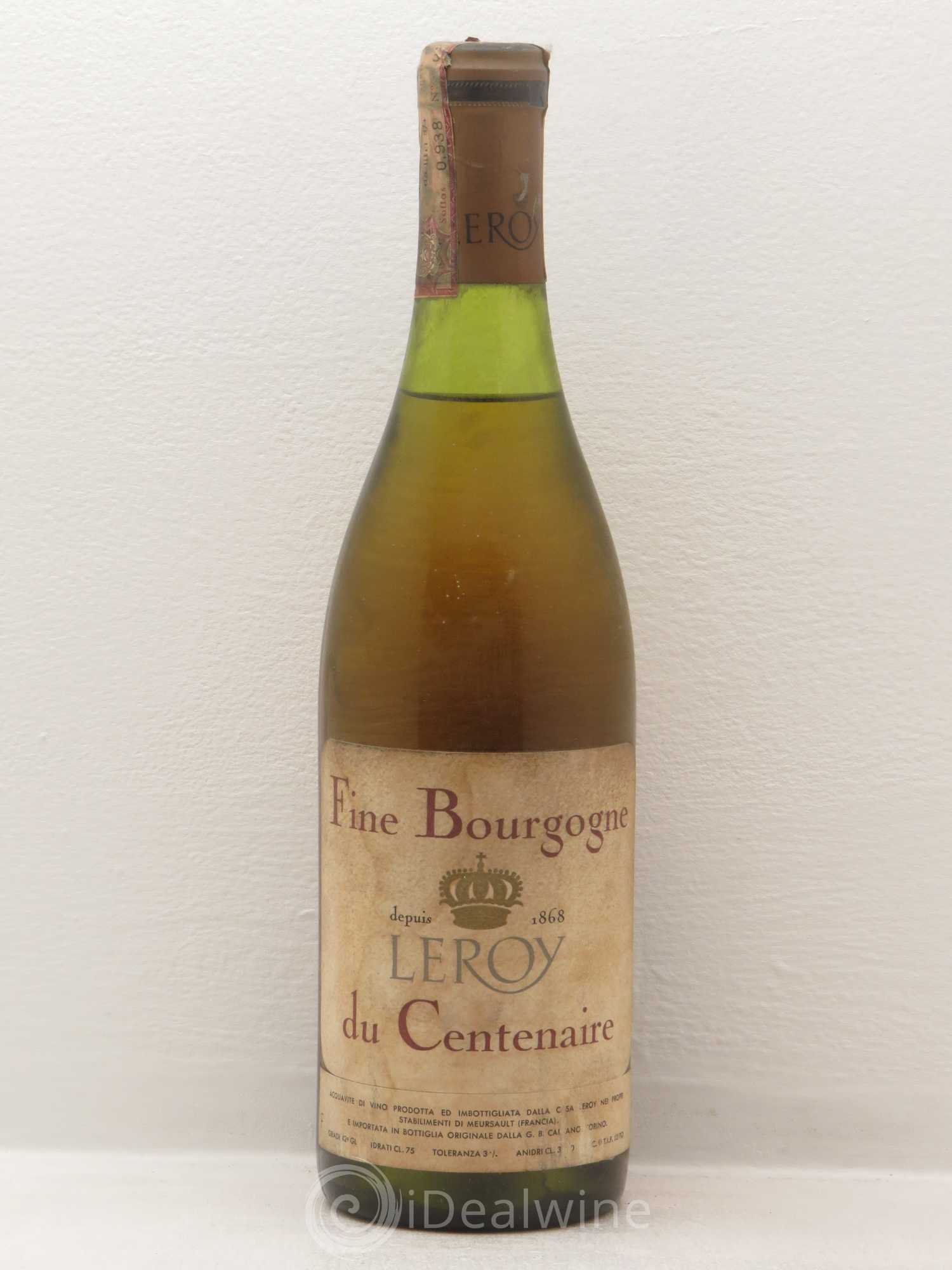 Divers Fine De Bourgogne Centenaire (1868-1968) Leroy 1968 - Posten von 1 Flasche - 0