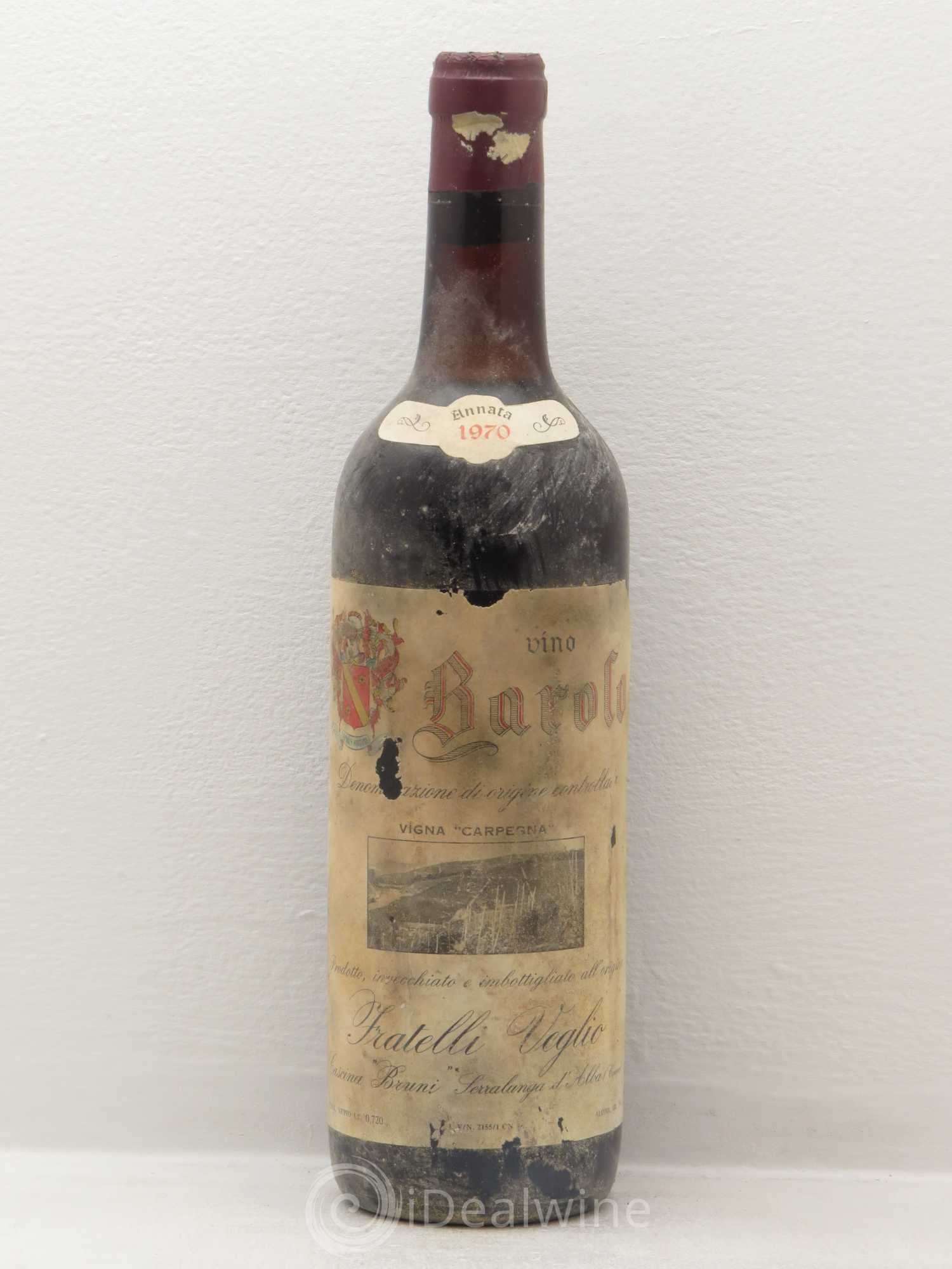 Barolo Vigna Carpegna Fratelli Veglio 1970 - Posten von 1 Flasche - 0
