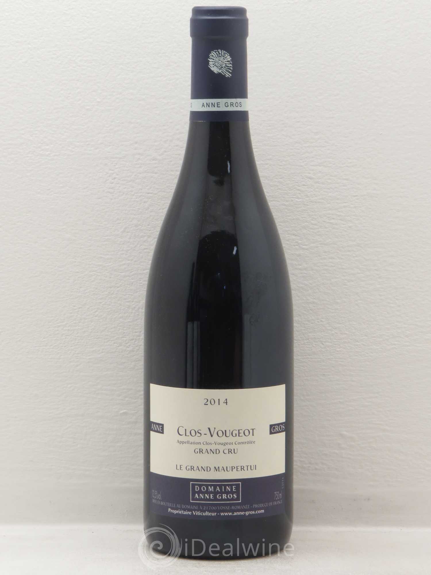 Clos de Vougeot Grand Cru Le Grand Maupertui Anne Gros 2014 - Lot de 1 bouteille - 0