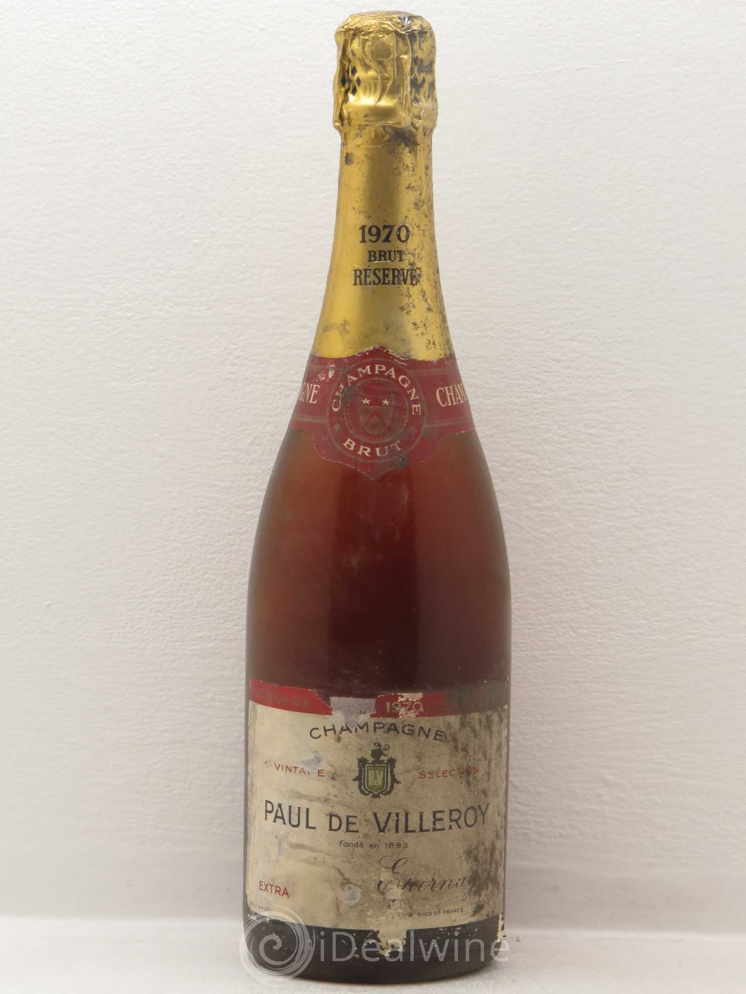 Champagne - Brut Réserve Vintage Rosé Paul de Villeroy 1970 - Posten von 1 Flasche - 0