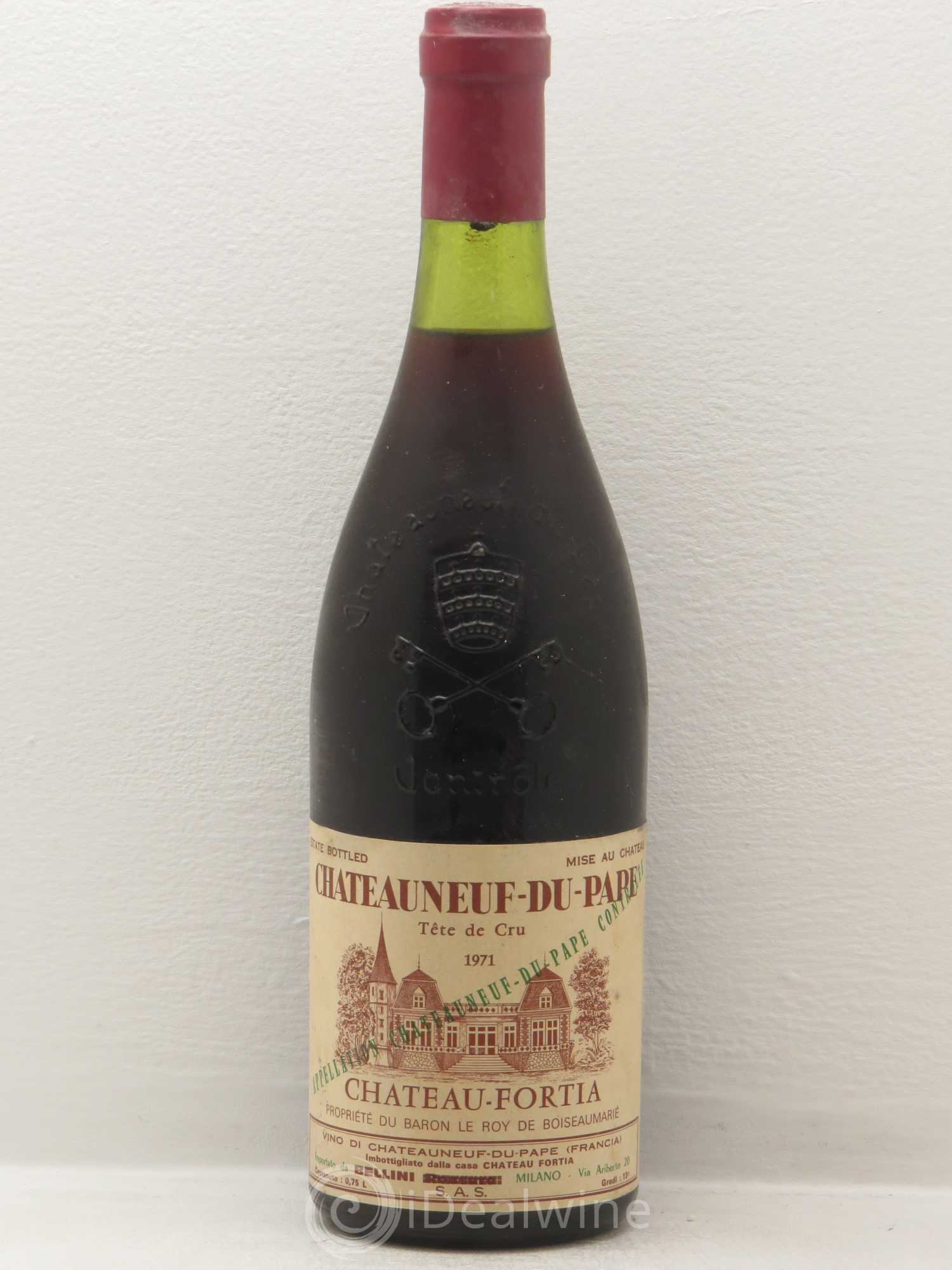 Châteauneuf-du-Pape Château Fortia Tête de cru 1971 - Lot de 1 bouteille - 0