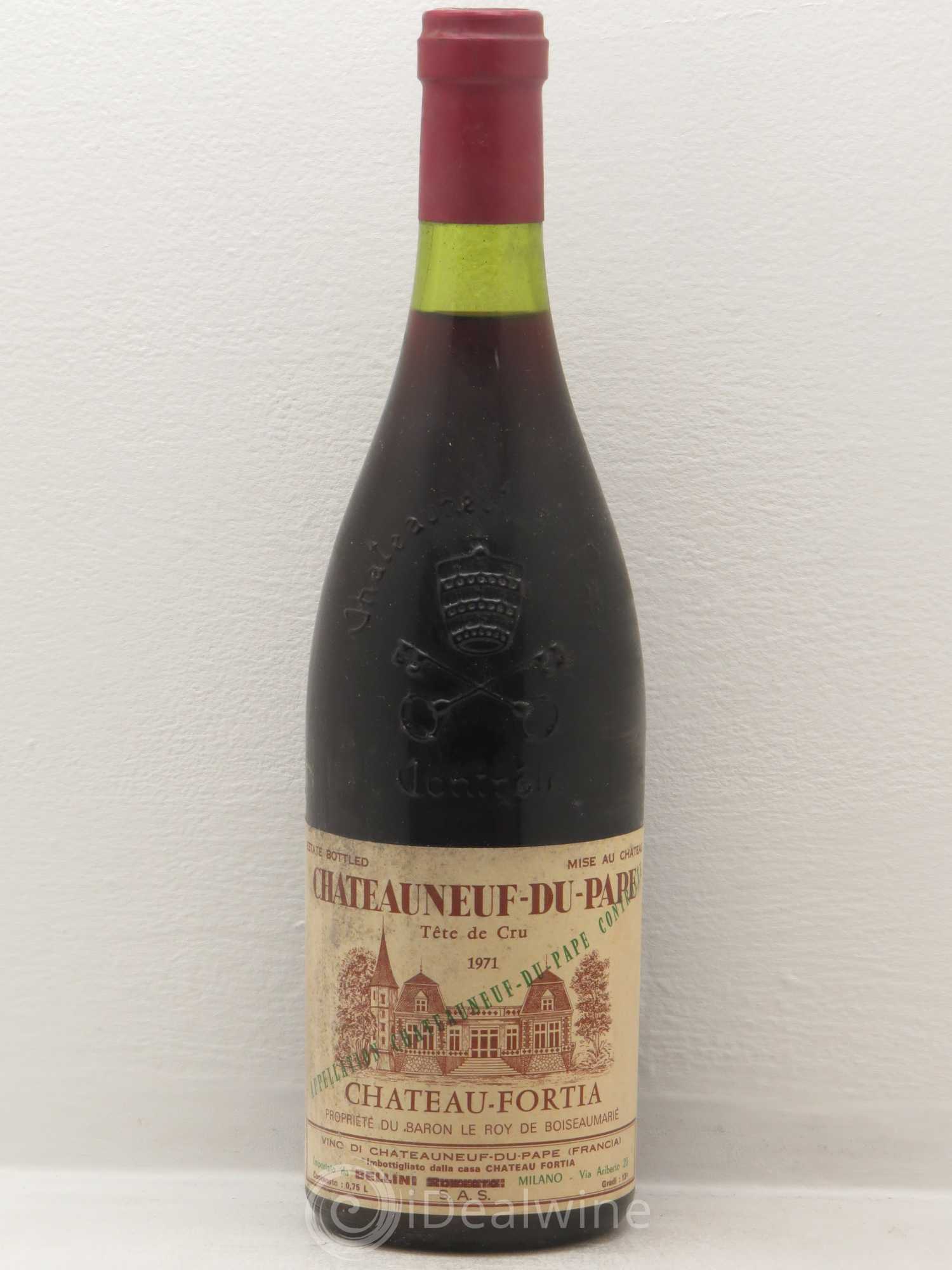 Châteauneuf-du-Pape Château Fortia Tête de cru 1971 - Lot de 1 bouteille - 0