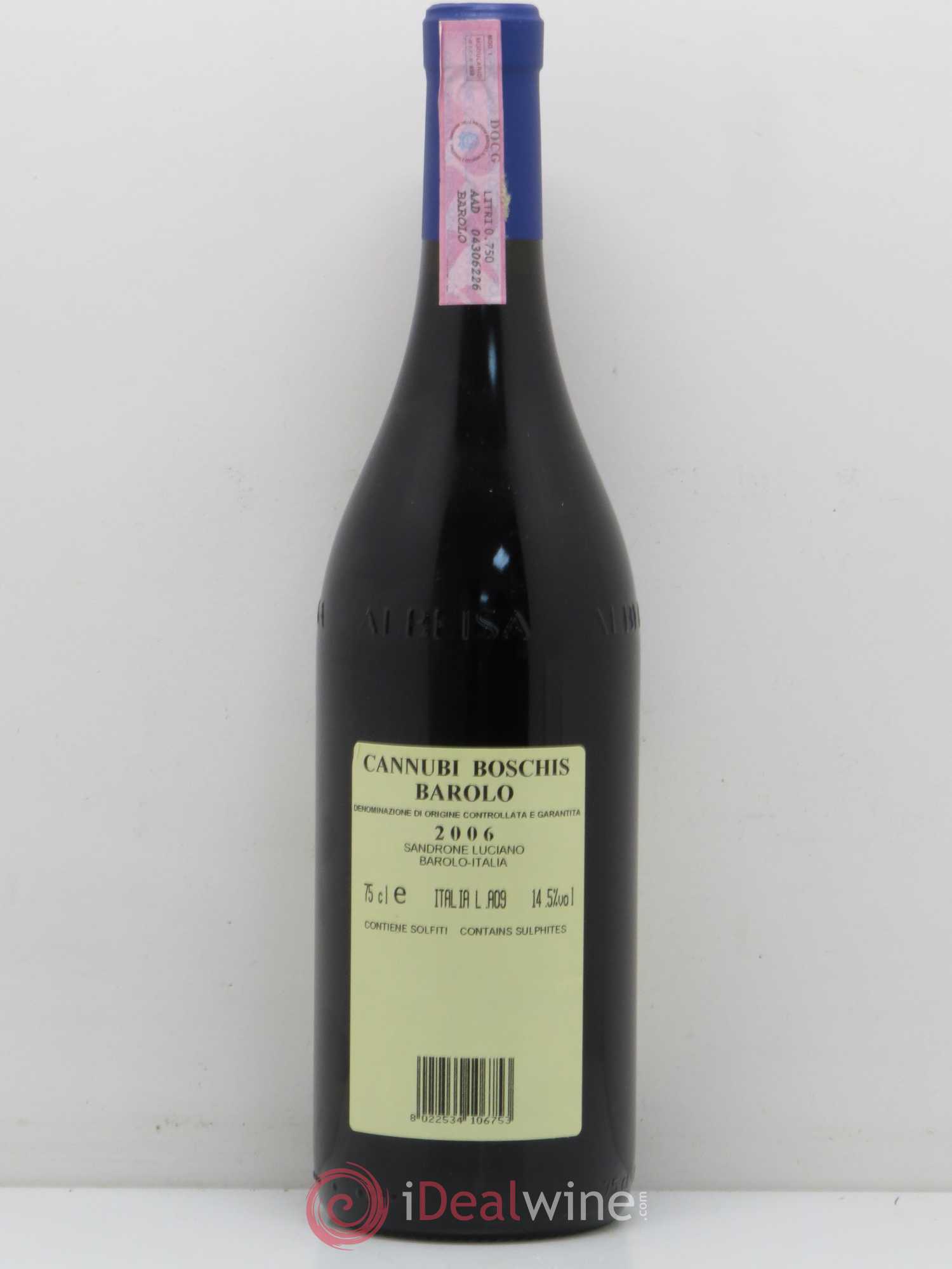 Barolo DOCG Aleste (anciennement Cannubi Boschis) Luciano Sandrone 2006 - Lot de 1 bouteille - 1