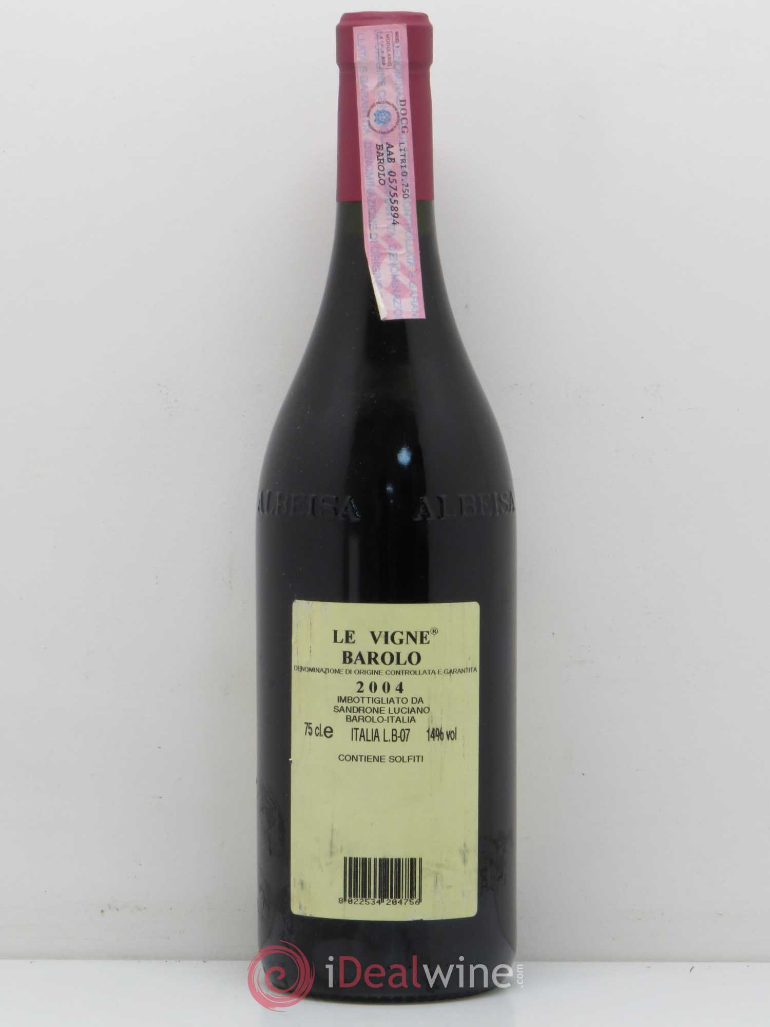 Barolo DOCG Le Vigne Luciano Sandrone 2004 - Lot de 1 bouteille - 1