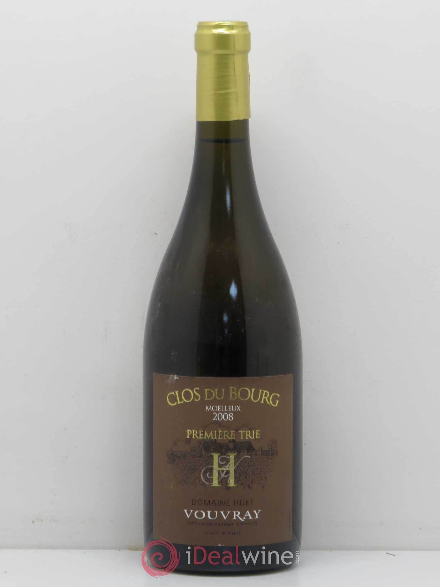 Vouvray Clos du Bourg Moelleux 1ère trie Domaine Huet 2008 - Lotto di 1 bottiglia - 0