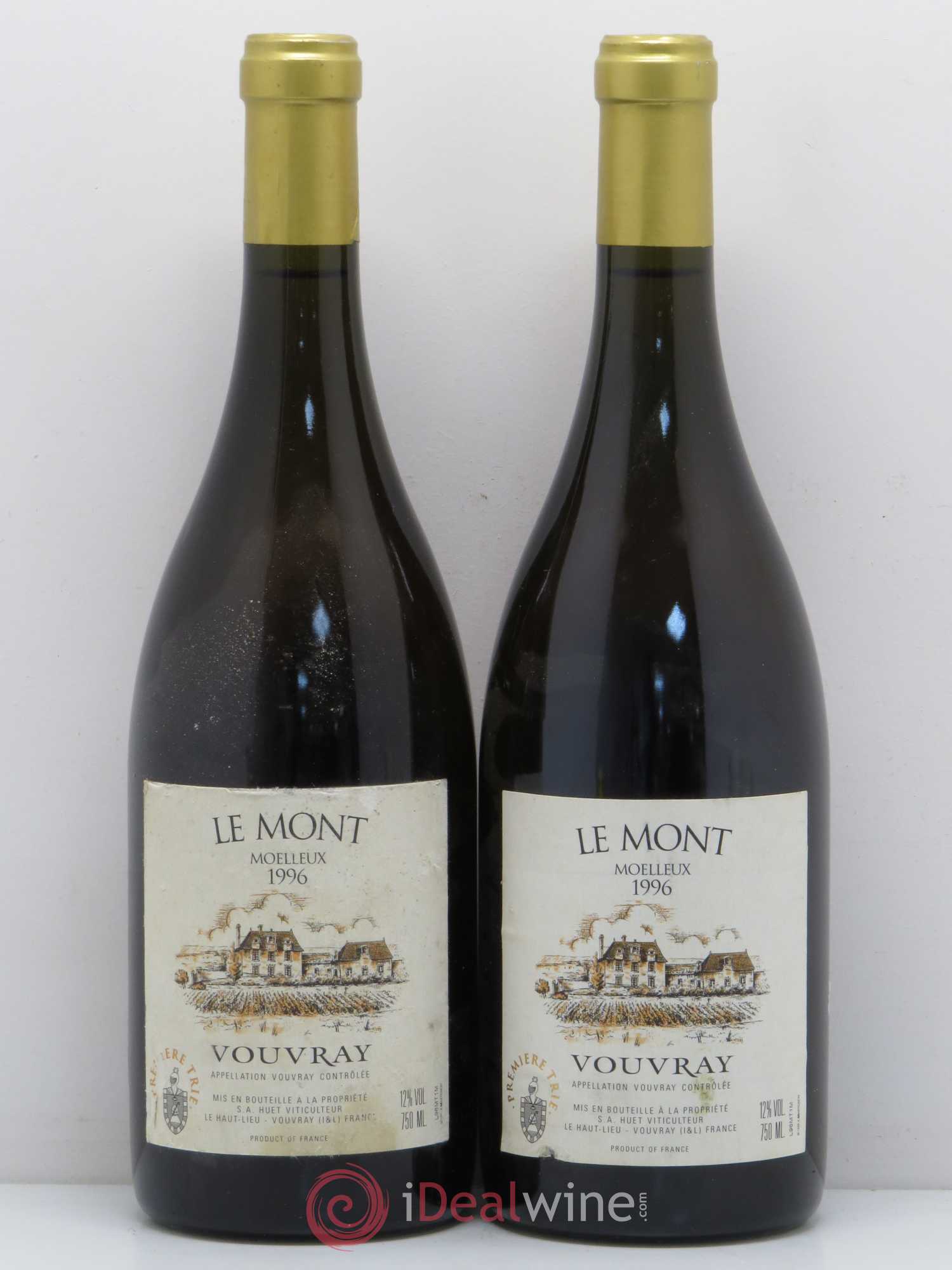 Vouvray Le Mont Moelleux Domaine Huet 1996 - Lotto di 2 bottiglie - 0