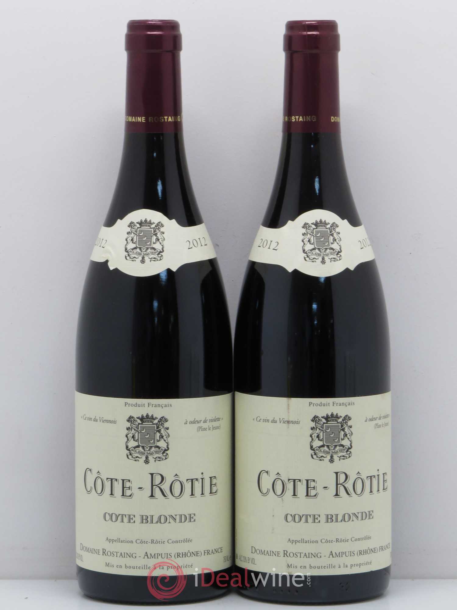 Côte-Rôtie Côte Blonde René Rostaing 2012 - Lot of 2 bottles - 0