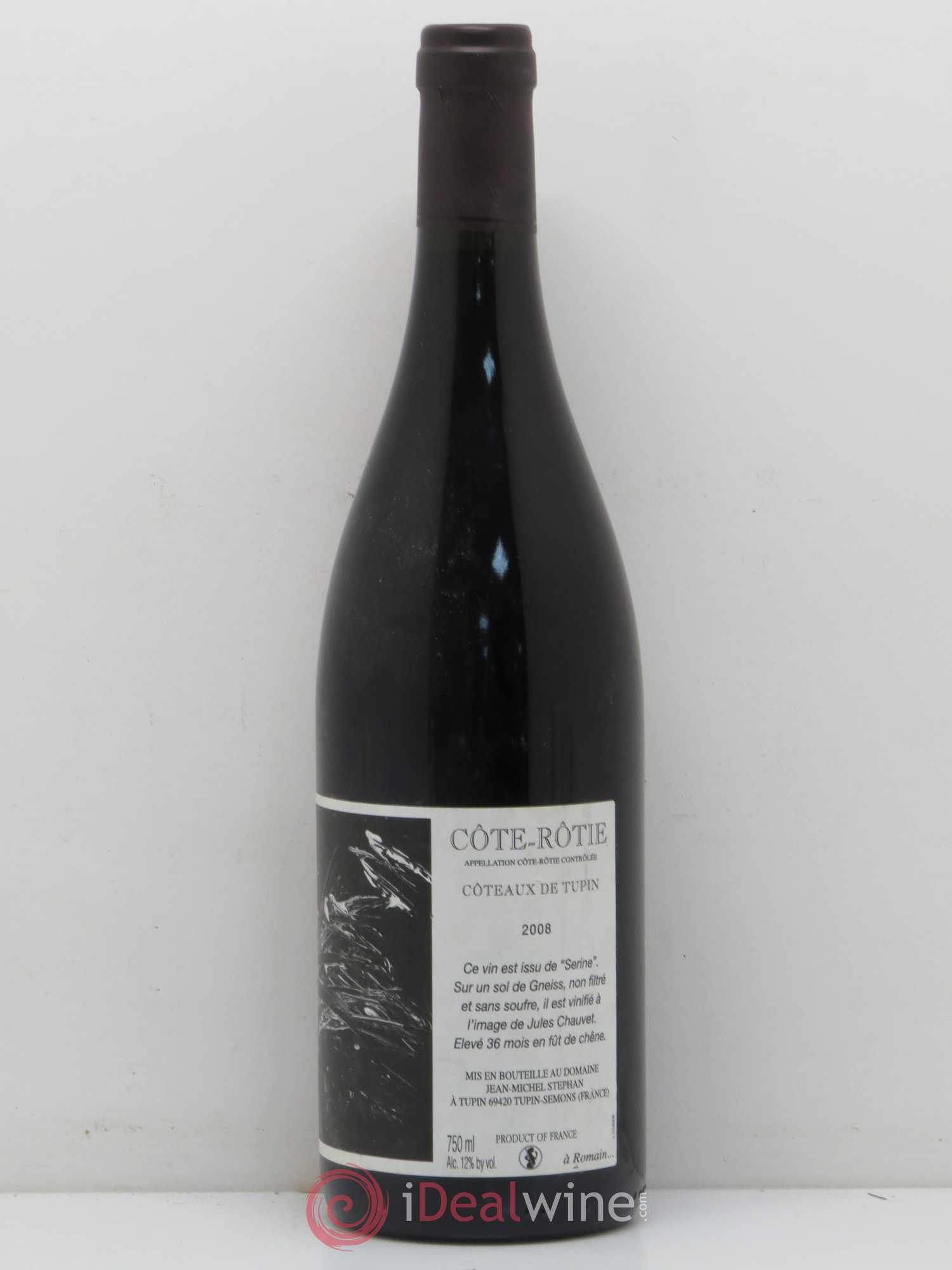 Côte-Rôtie Coteaux de Tupin Jean-Michel Stephan 2008 - Lot de 1 bouteille - 0