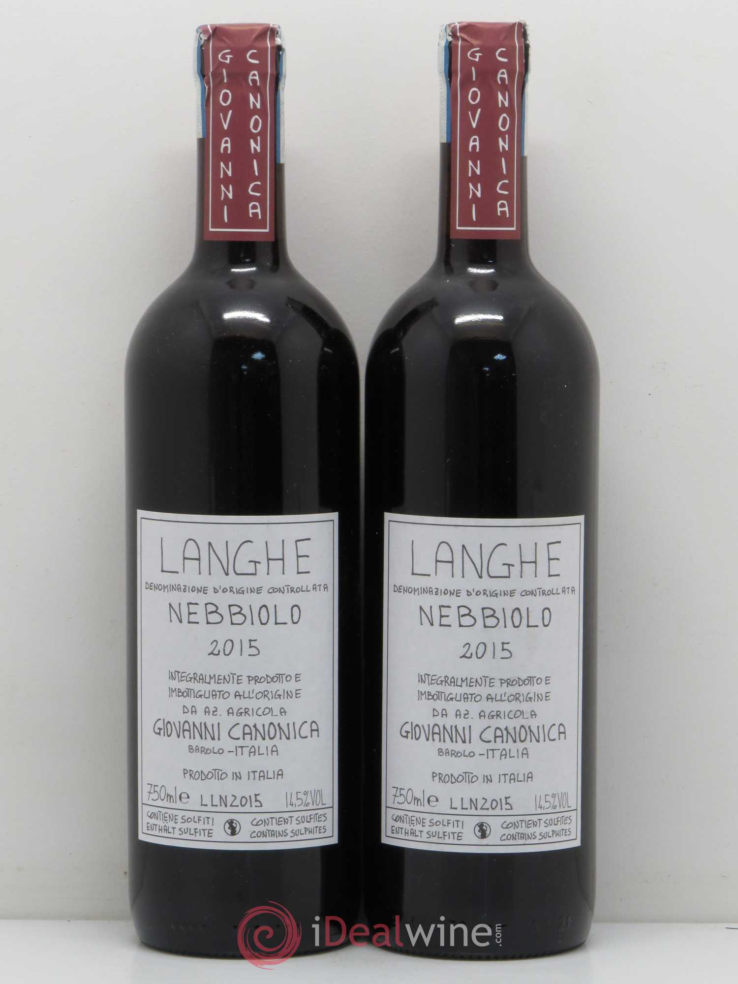 Nebbiolo Canonica 2015 - Lot de 2 bouteilles - 0