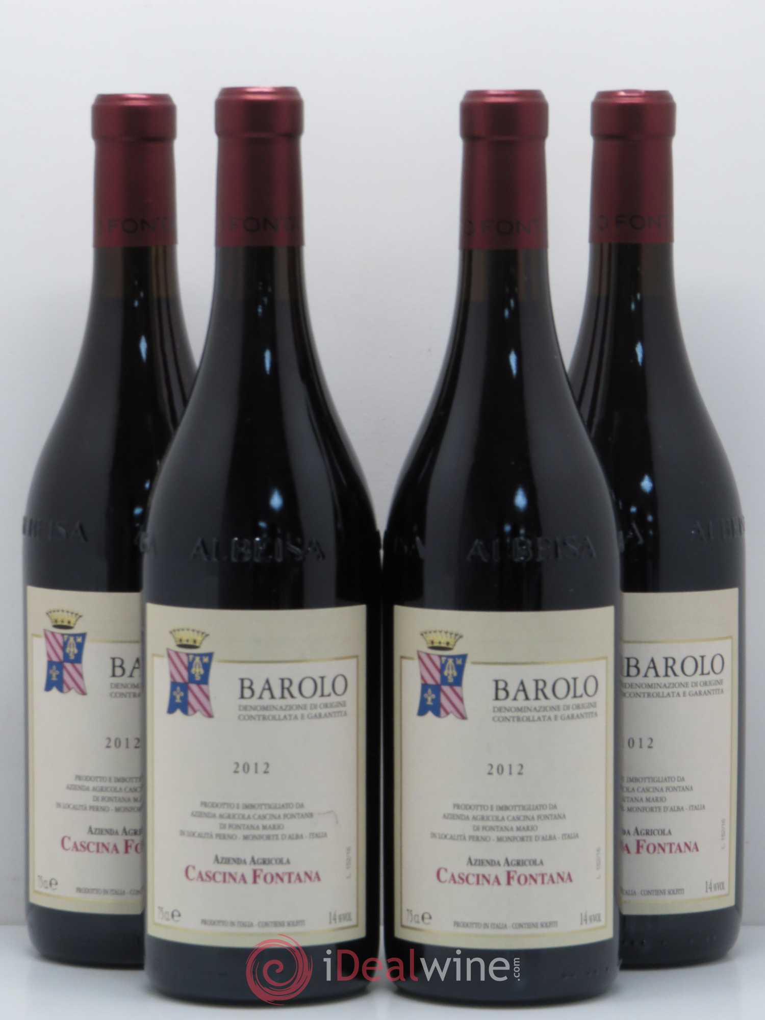 Barolo DOCG Cascina Fontana 2012 - Lot de 4 bouteilles - 0