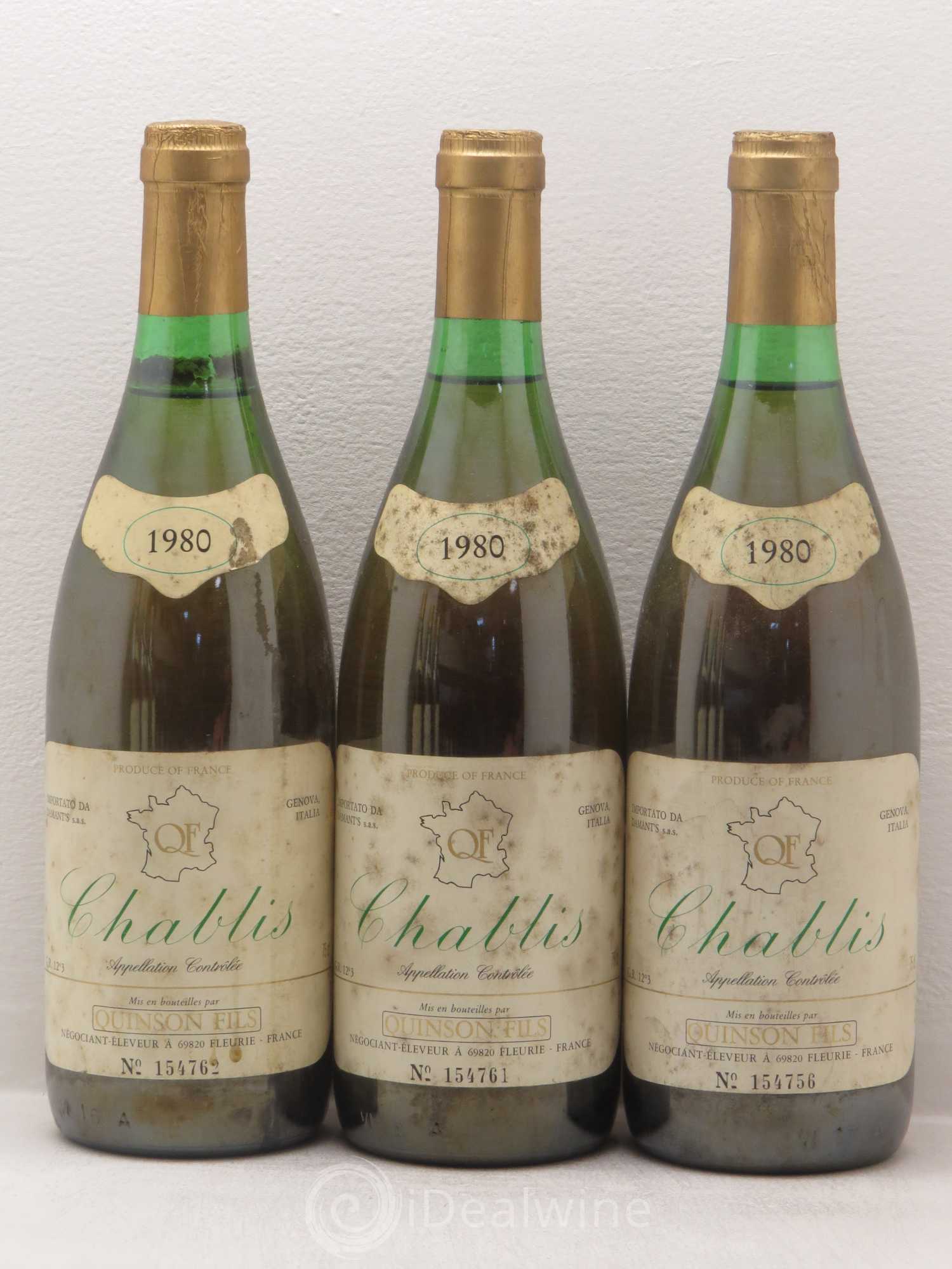 Chablis Quinson Fils (sans prix de reserve) 1980 - Posten von 6 Flaschen - 1