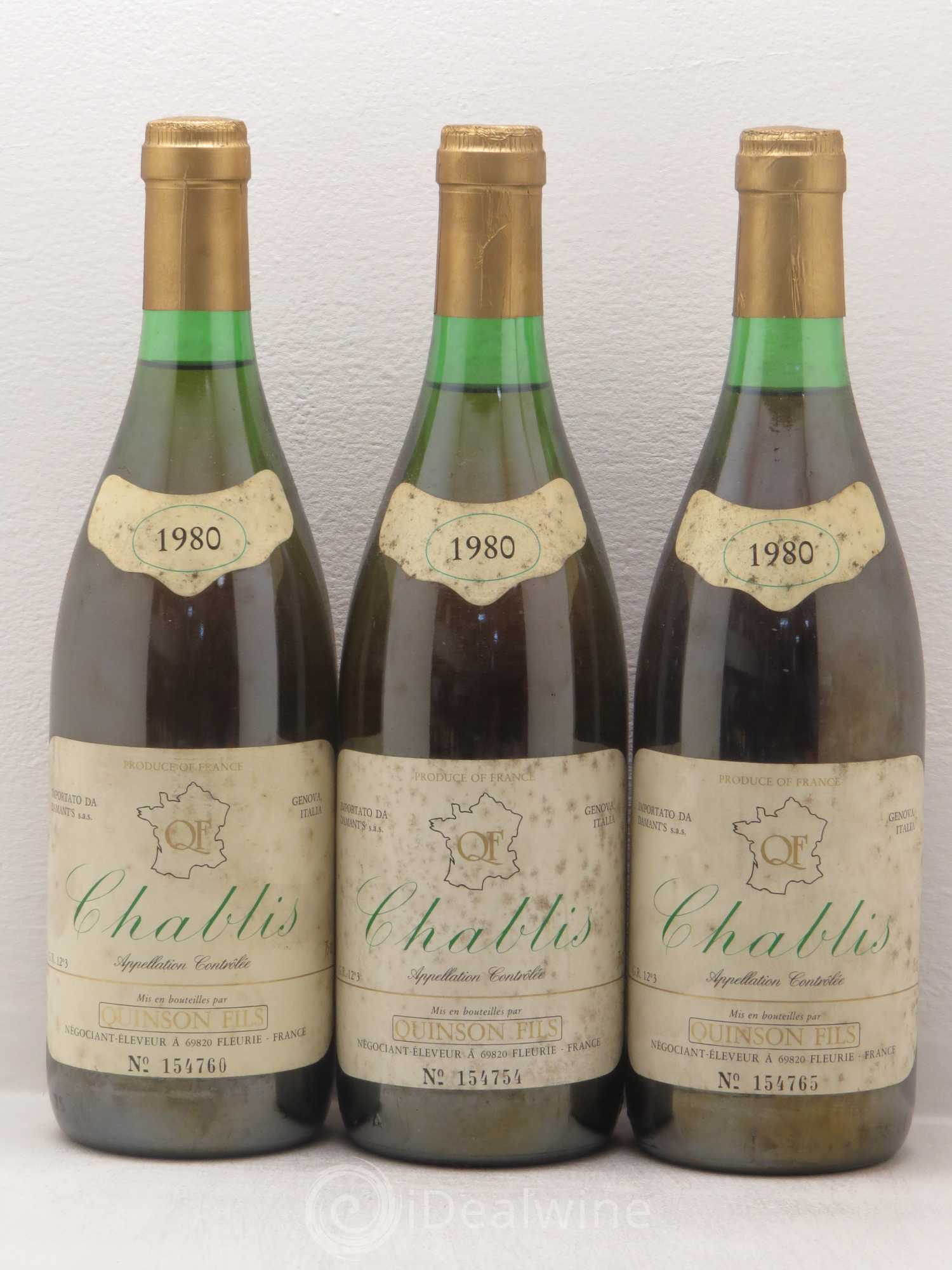 Chablis Quinson Fils (sans prix de reserve) 1980 - Posten von 6 Flaschen - 2