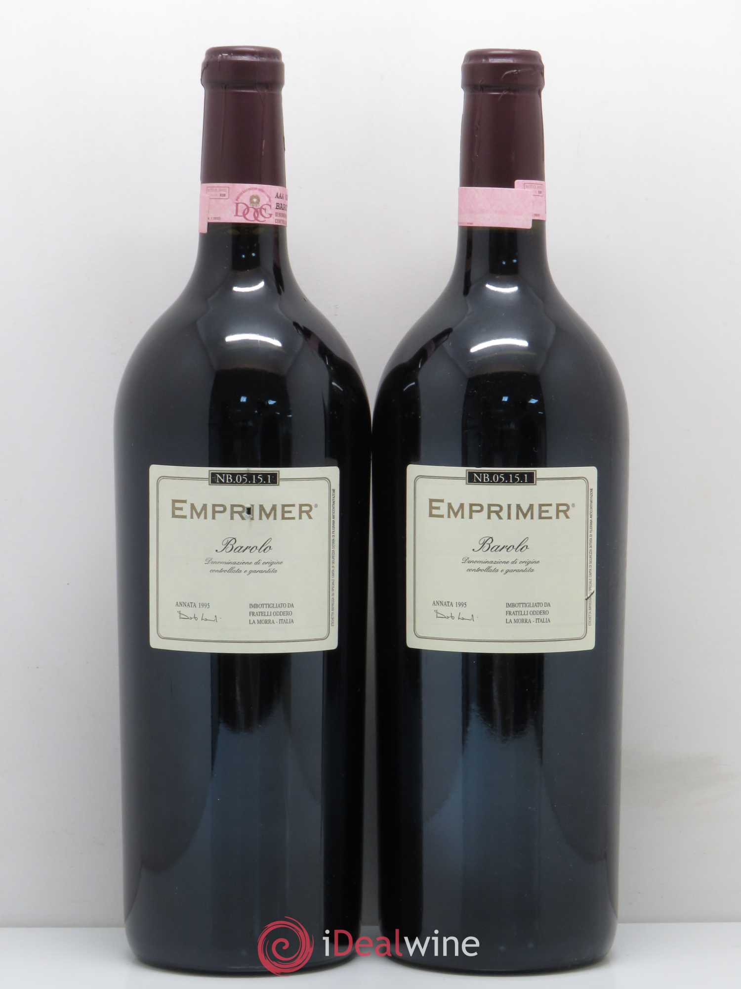 Barolo Emprimer Fratelli Oddero 1995 - Posten von 2 Magnum - 0