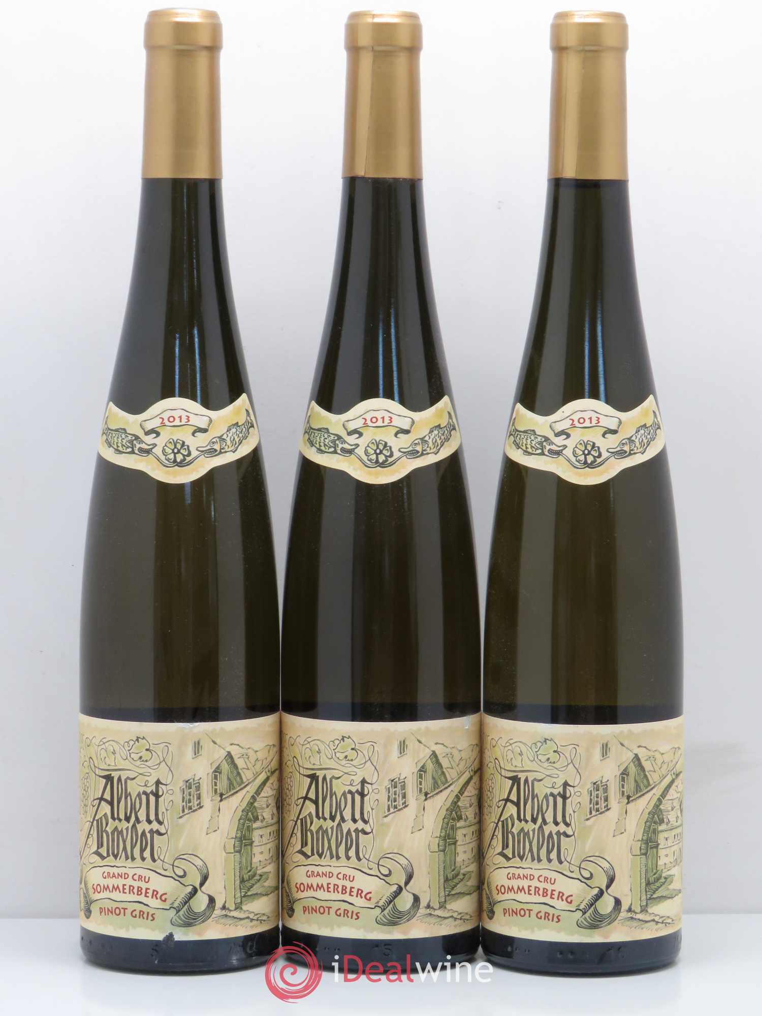Pinot Gris Grand Cru Sommerberg W Albert Boxler (sans prix de réserve) 2013 - Posten von 3 Flaschen - 0