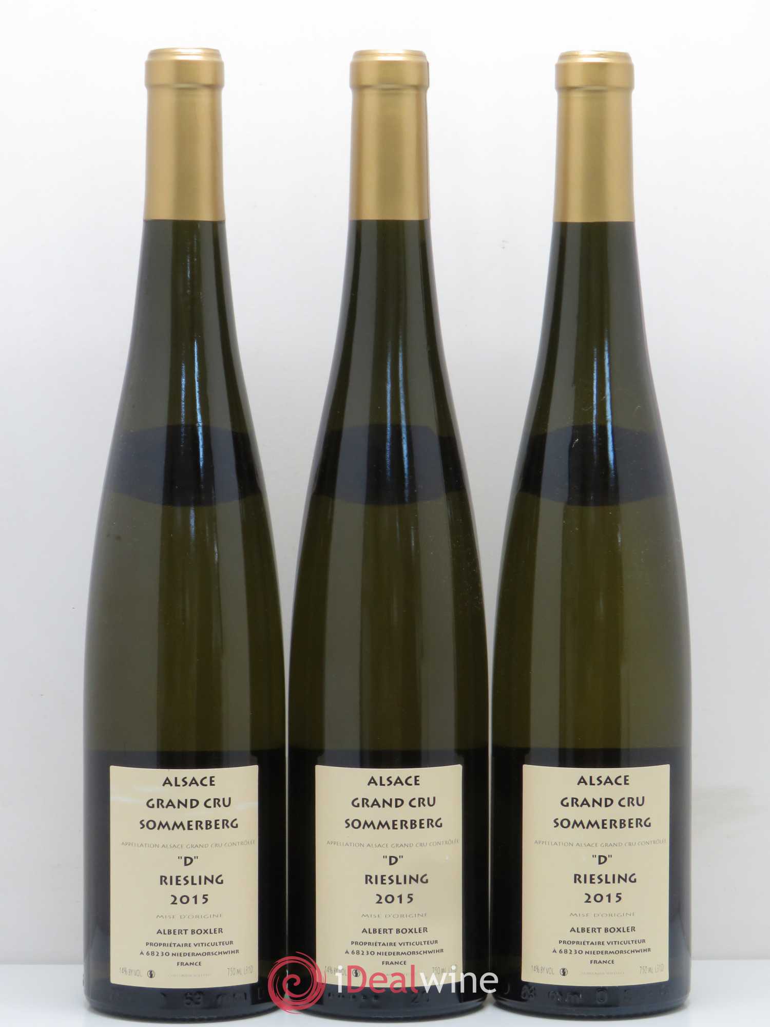 Riesling Grand Cru Sommerberg D Albert Boxler 2015 - Posten von 3 Flaschen - 1