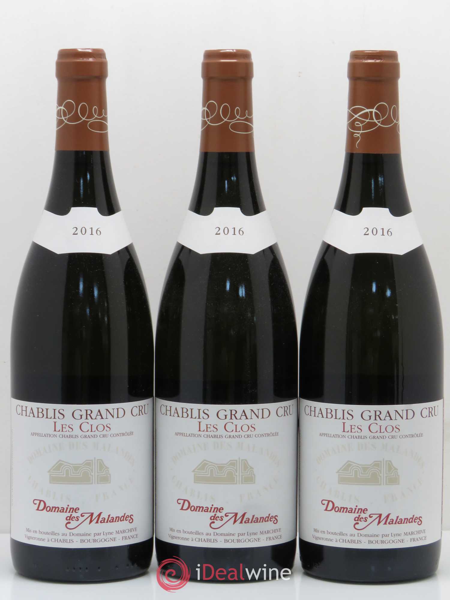 Chablis Grand Cru Les Clos Malandes 2016 - Posten von 3 Flaschen - 0
