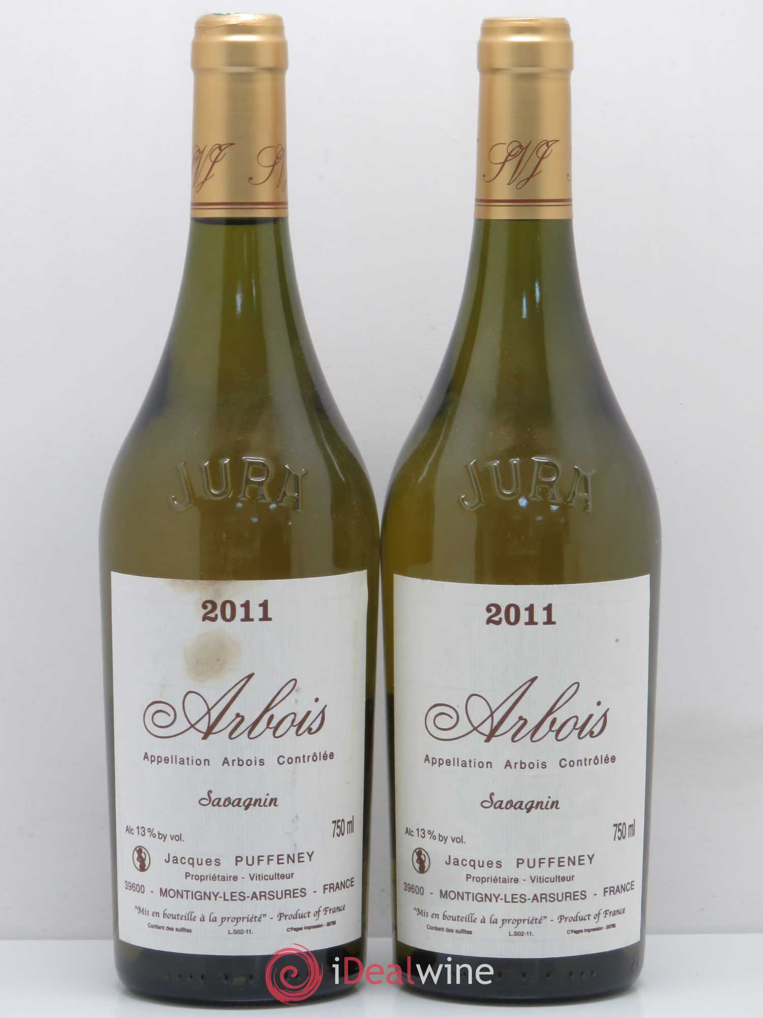 Arbois Savagnin Puffeney 2011 - Posten von 2 Flaschen - 0