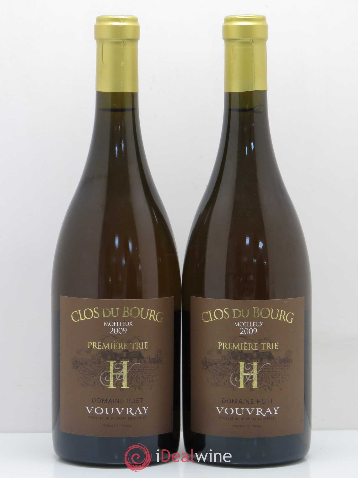 Vouvray Clos du Bourg Moelleux 1ère trie Domaine Huet 2009 - Lot de 2 bouteilles - 0