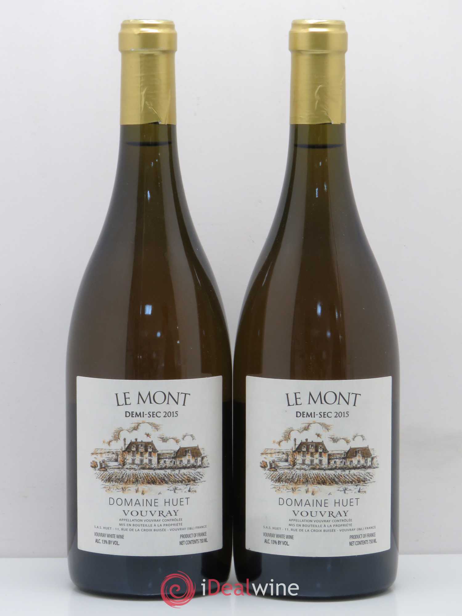 Vouvray Le Mont Demi-Sec Domaine Huet 2015 - Lot de 2 bouteilles - 0