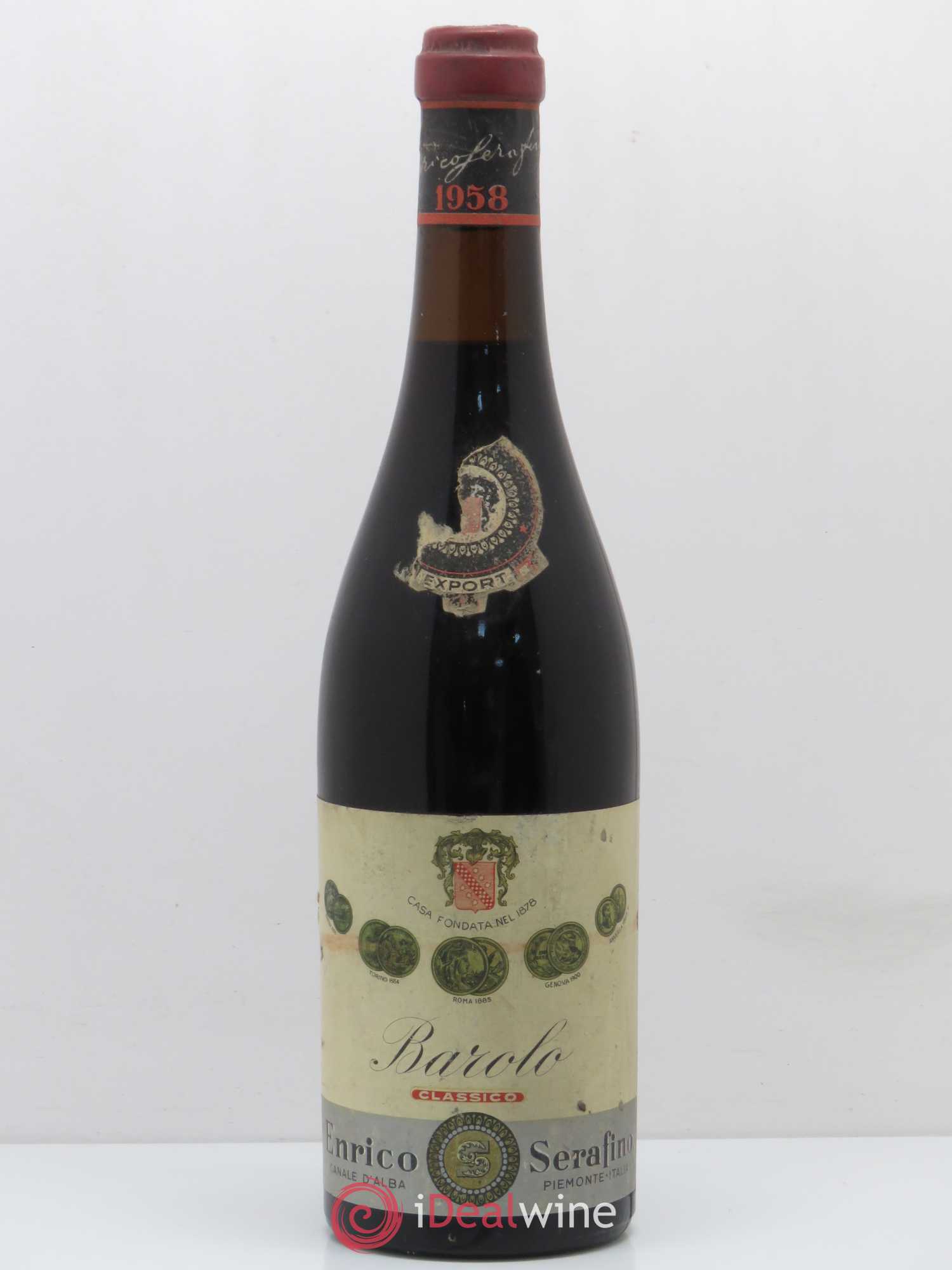 Barolo Classico Enrico Serafino 1958 - Posten von 1 Flasche - 0