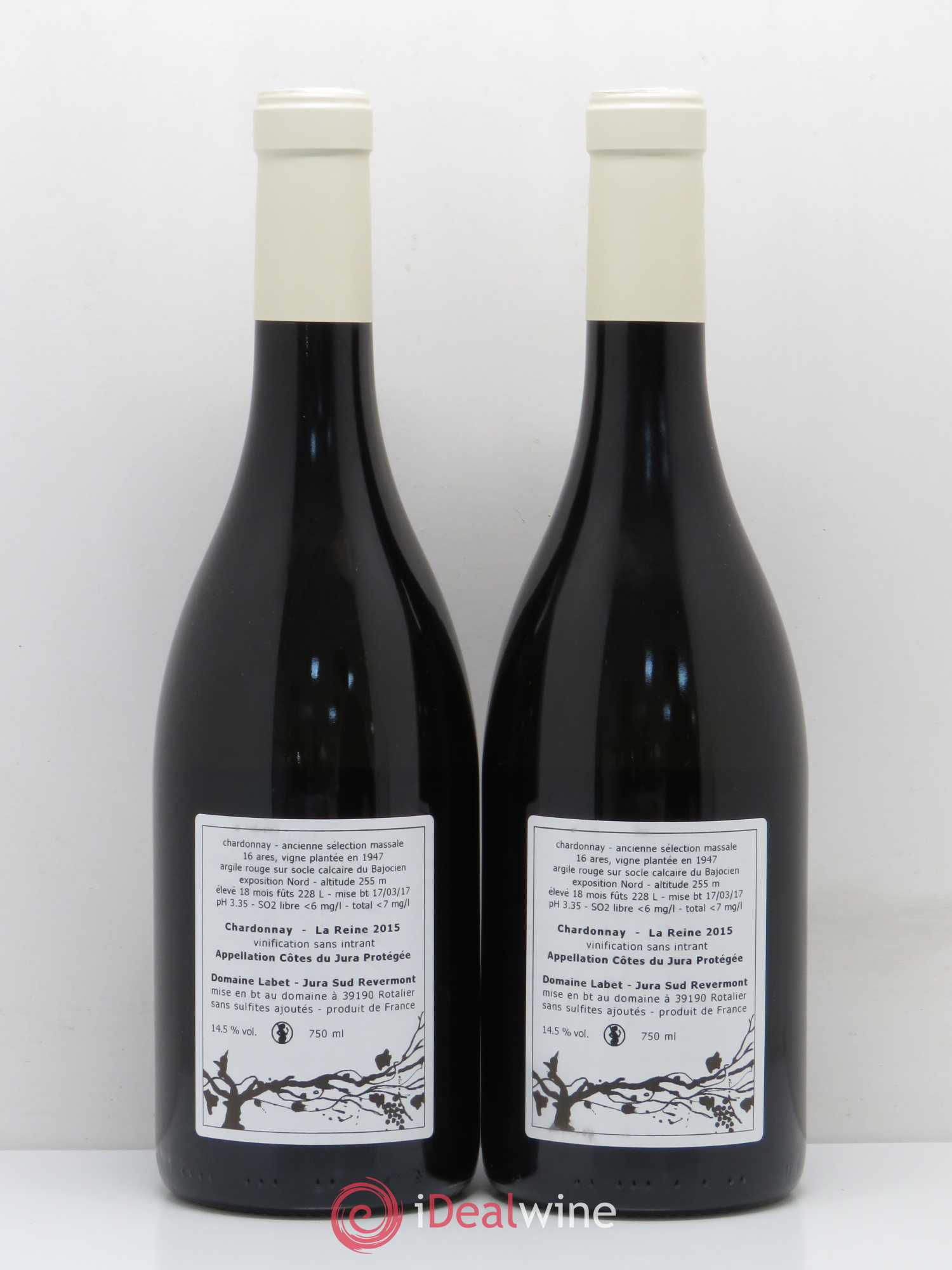 Côtes du Jura Chardonnay La Reine Labet 2015 - Posten von 2 Flaschen - 1