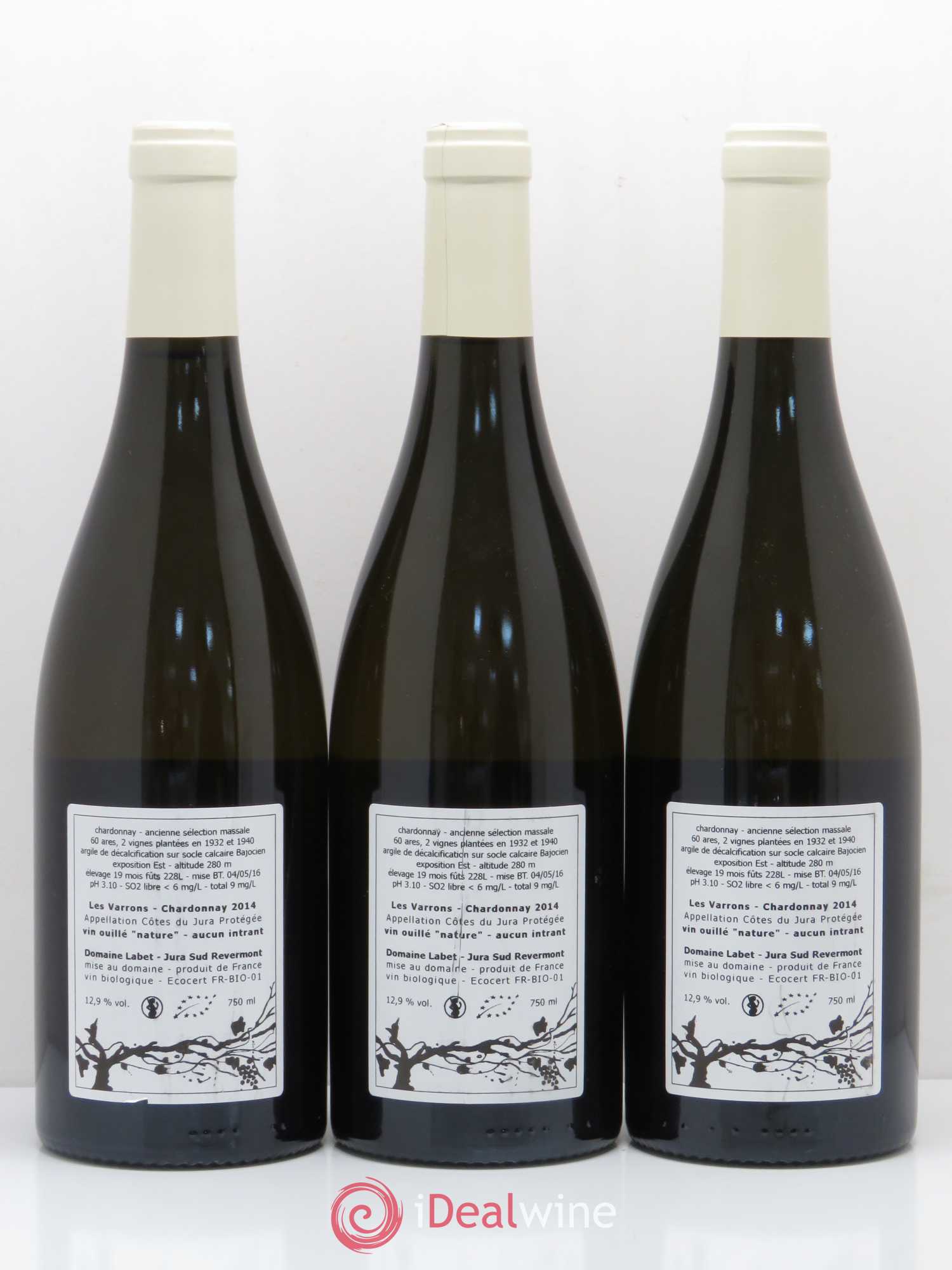 Côtes du Jura Chardonnay Varrons Labet 2014 - Posten von 3 Flaschen - 1