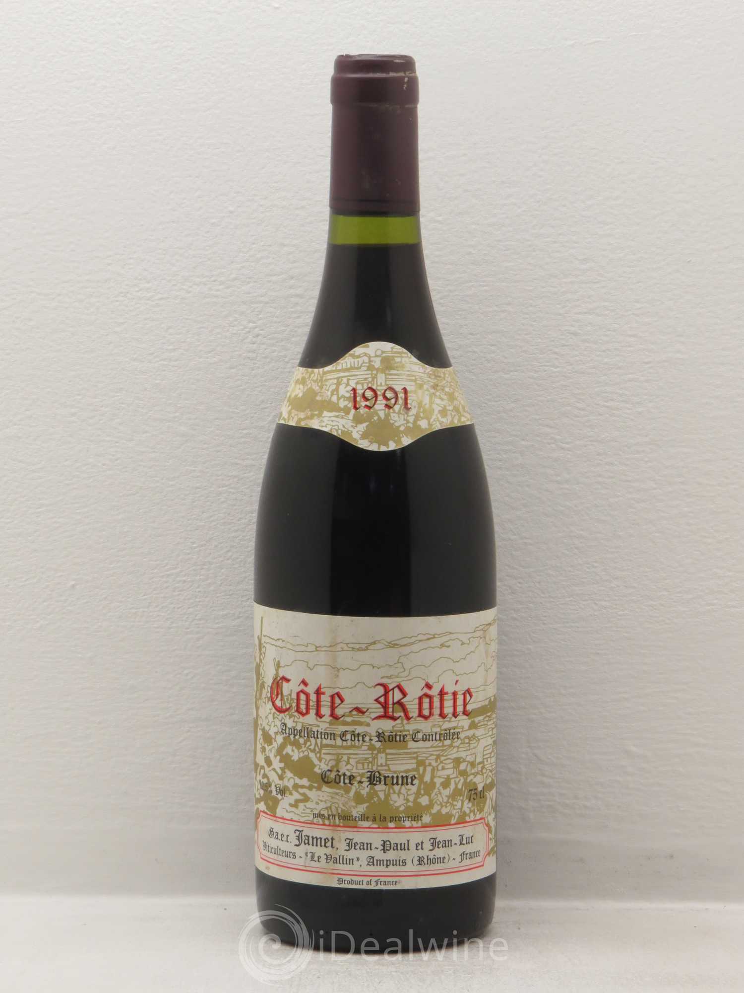 Côte-Rôtie Côte Brune Jamet (Domaine) 1991 - Lot de 1 bouteille - 0