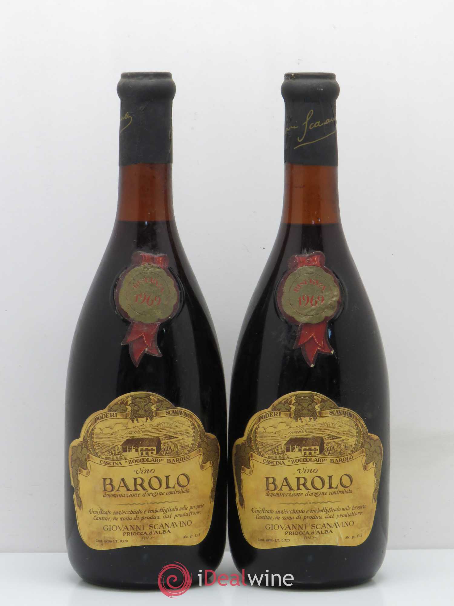 Barolo Zoccolaio Riserva Scanavino 1969 - Lot de 2 bouteilles - 0