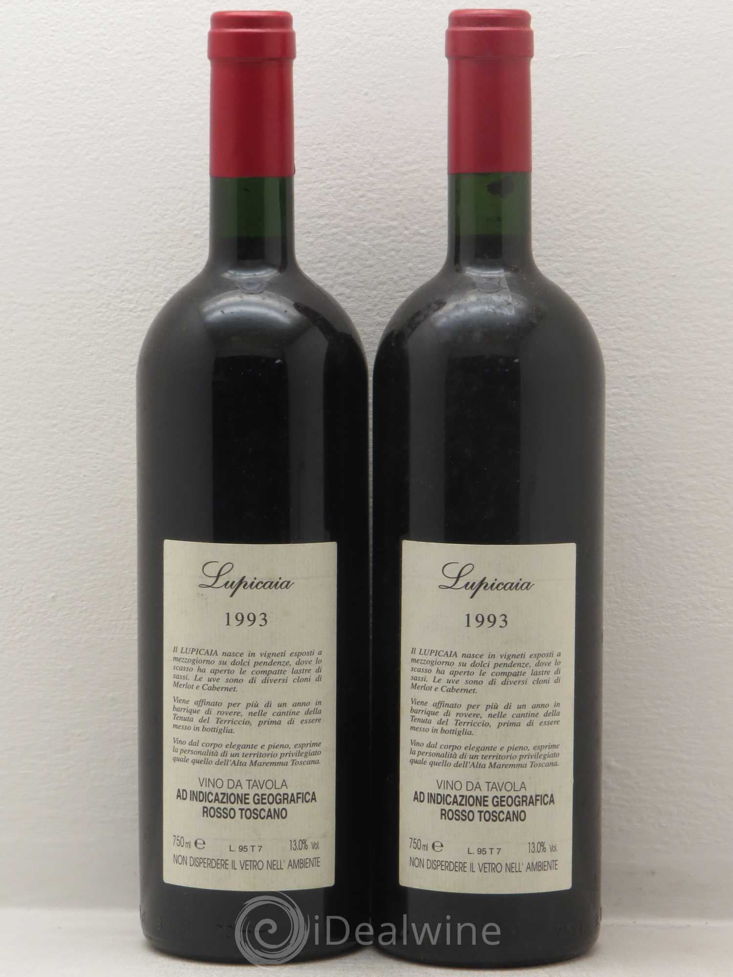 Toscana IGT Lupicaia Castello del Terriccio 1993 - Lot de 2 bouteilles - 1