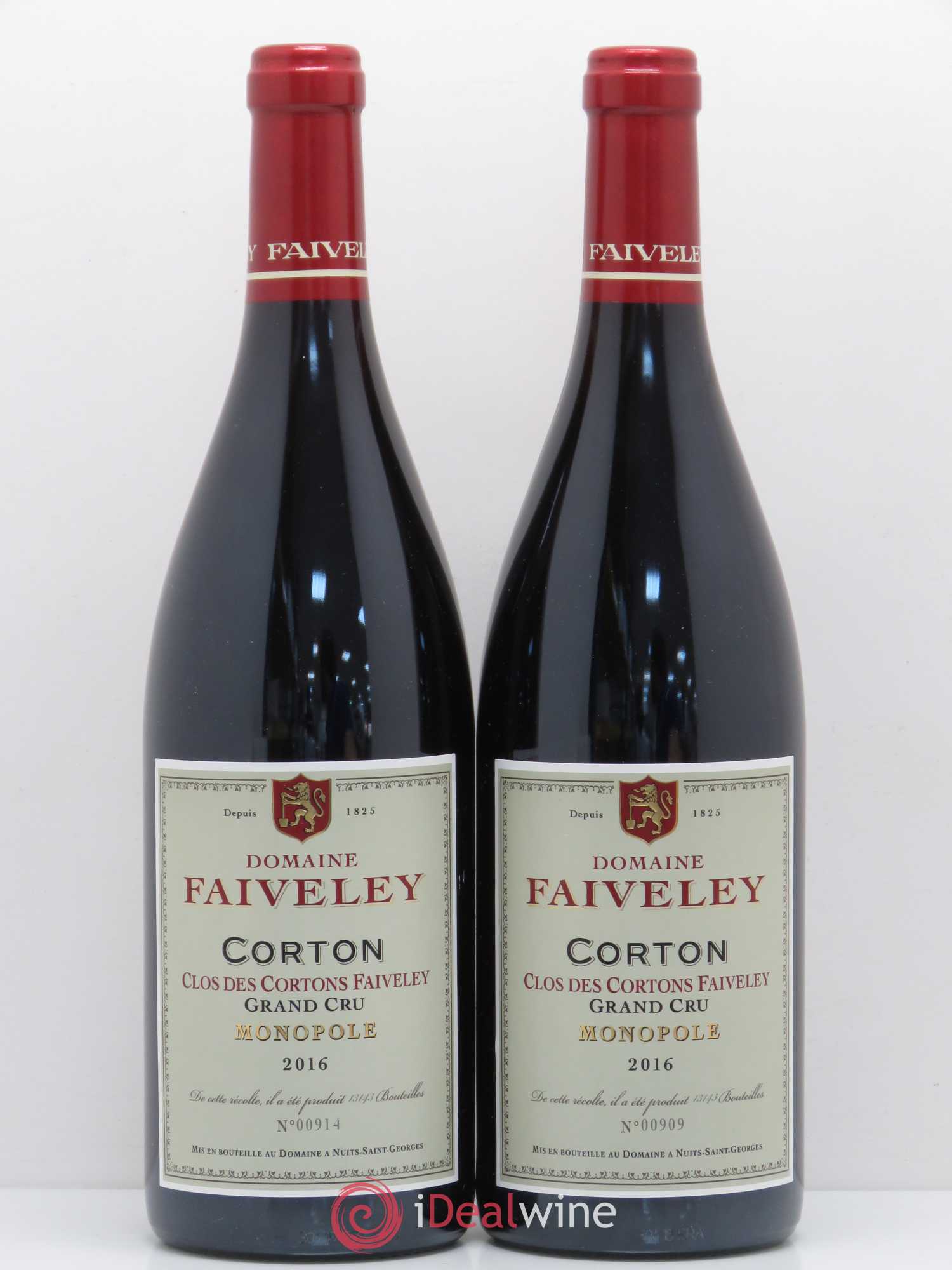 Corton Grand Cru Clos des Cortons Faiveley 2016 - Lot de 2 bouteilles - 0