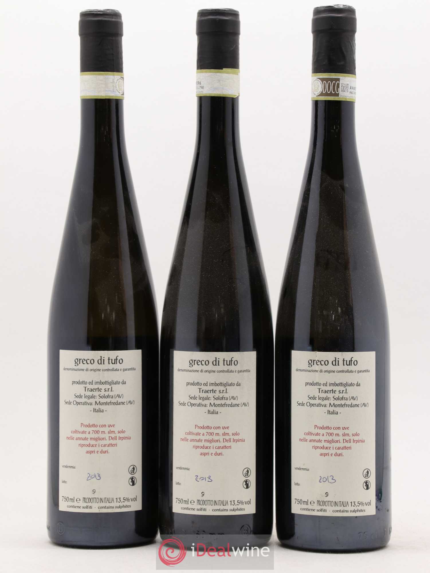 Italie Greco di Tufo Tornante Traerte Vadiaperti 2013 - Posten von 3 Flaschen - 1