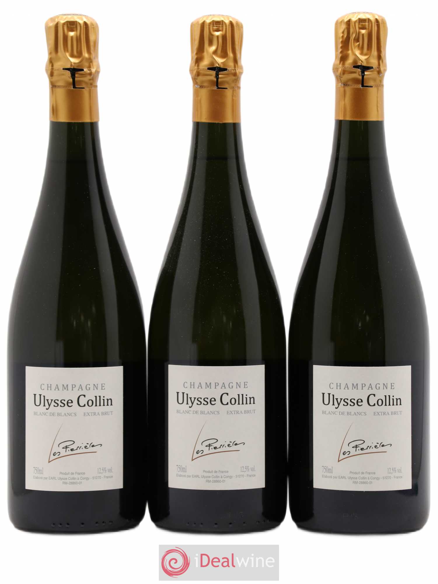Les Pierrières Blancs de Blancs Extra-Brut Ulysse Collin - Lot de 3 bouteilles - 0