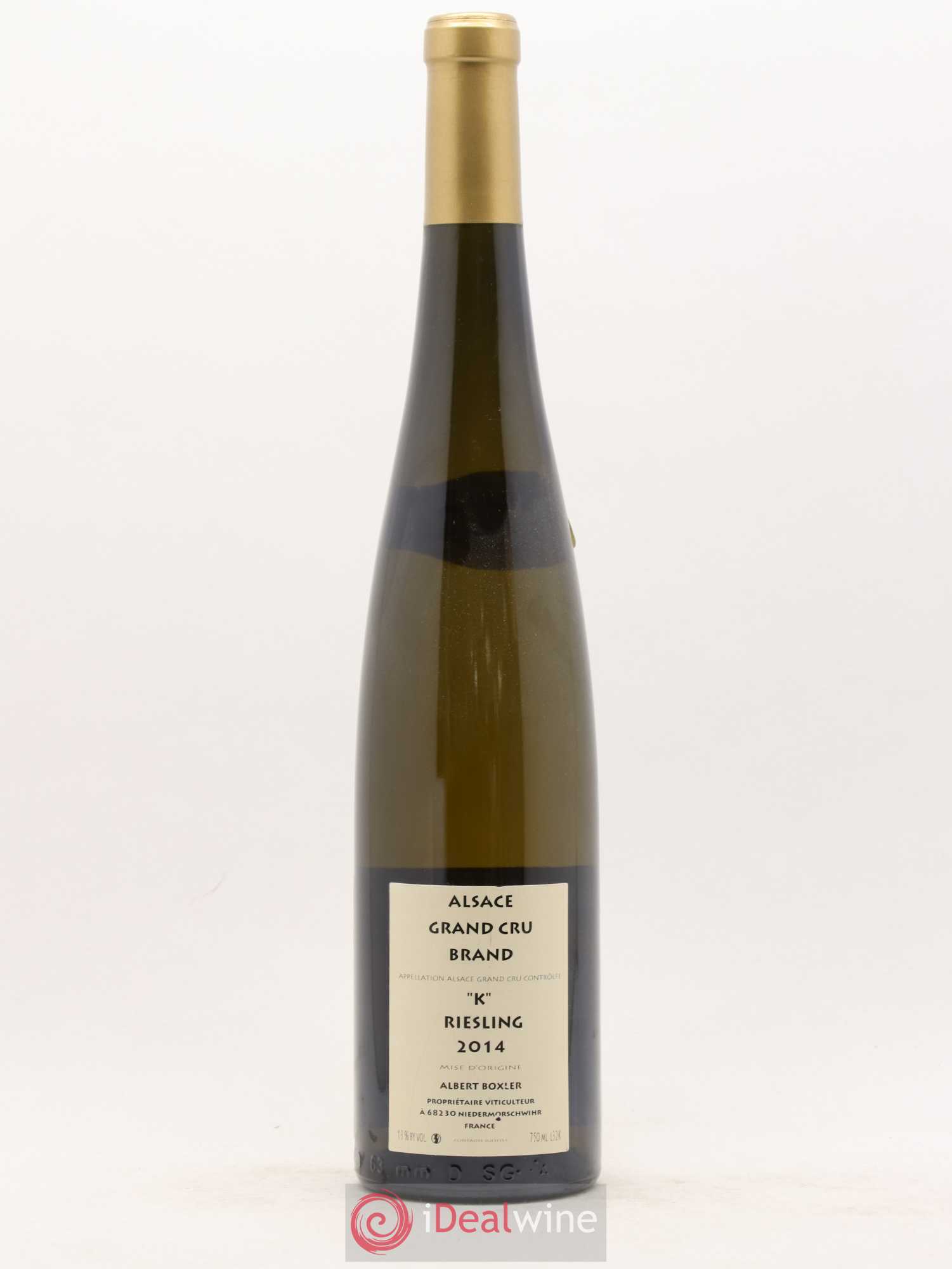 Alsace Riesling Grand Cru Brand K Albert Boxler 2014 - Lot de 1 bouteille - 1