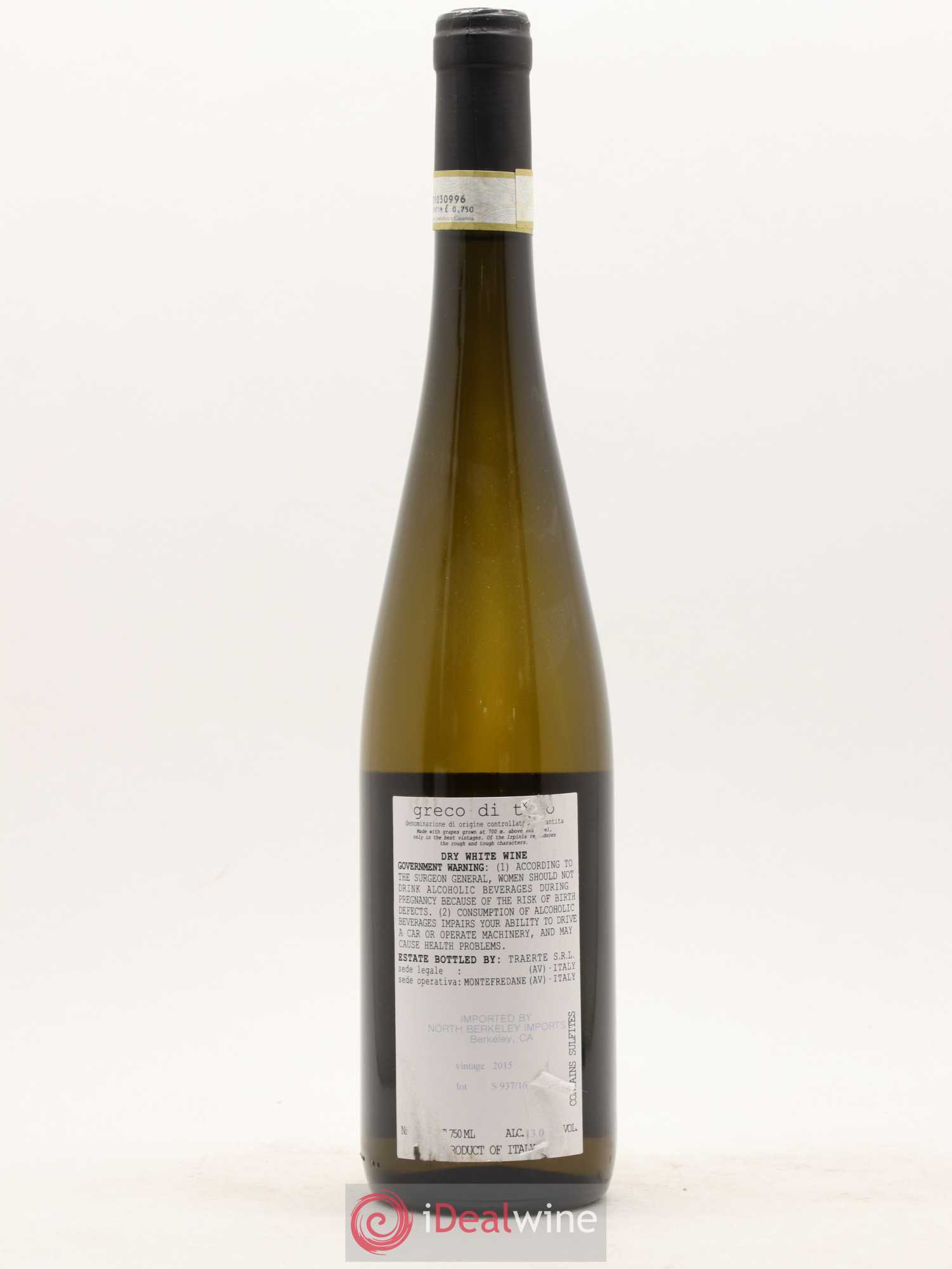 Italie Greco di Tufo Tornante Traerte Vadiaperti 2015 - Posten von 1 Flasche - 1