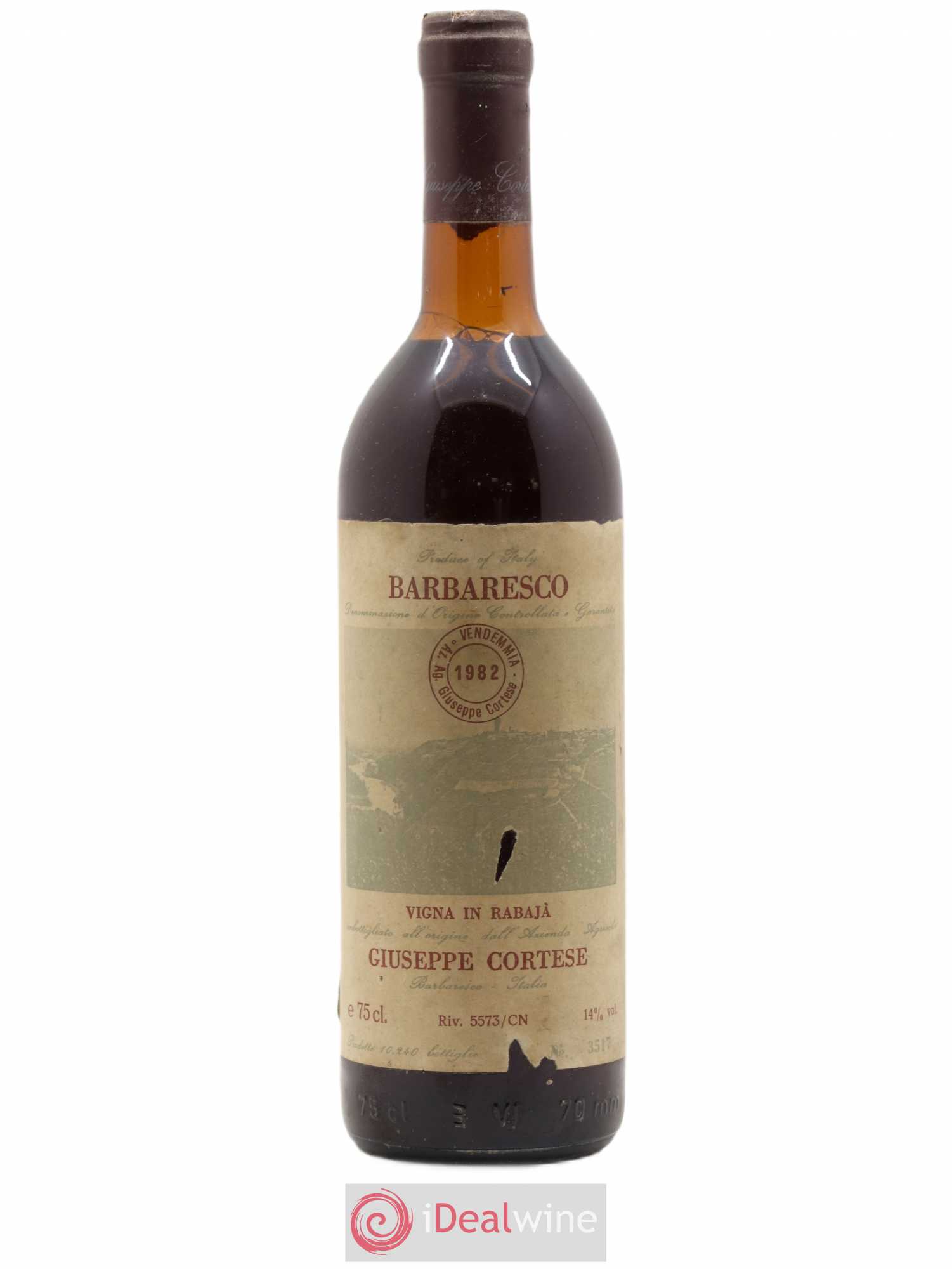 Barbaresco DOCG Rabajà Giuseppe Cortese 1982 - Lot de 1 bouteille - 0