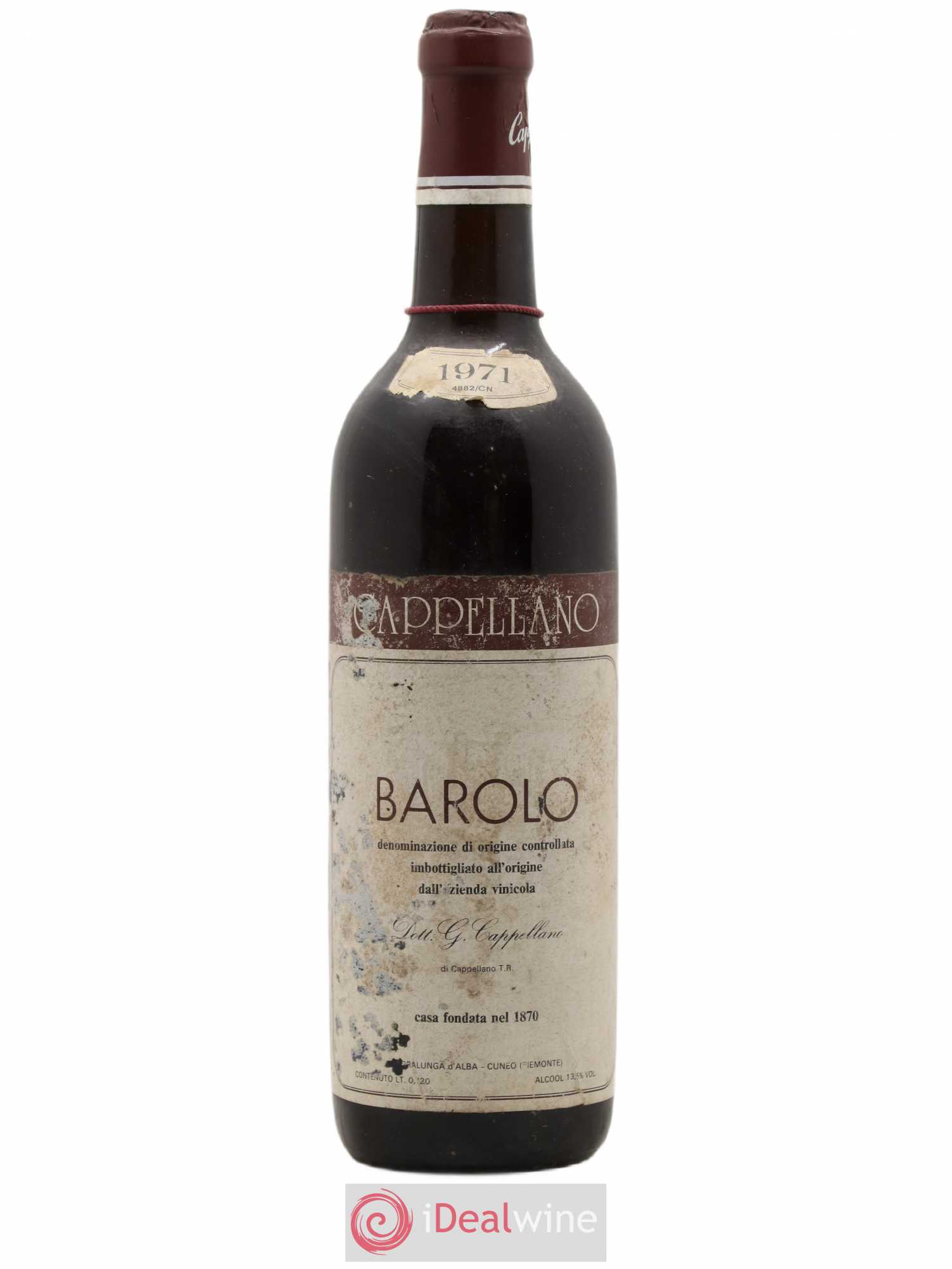 Barolo DOCG Cappellano 1971 - Posten von 1 Flasche - 0