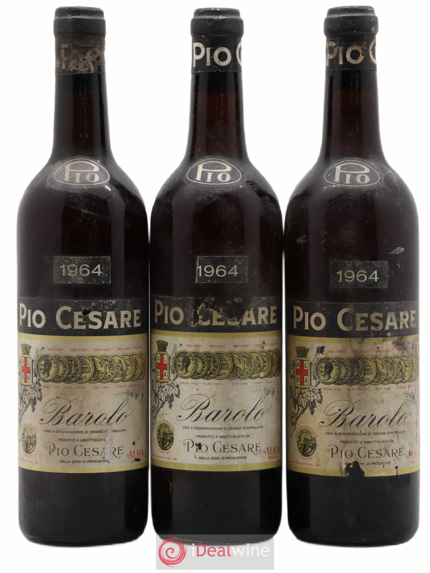 Barolo DOCG Pio Cesare 1964 - Lot de 3 bouteilles - 0