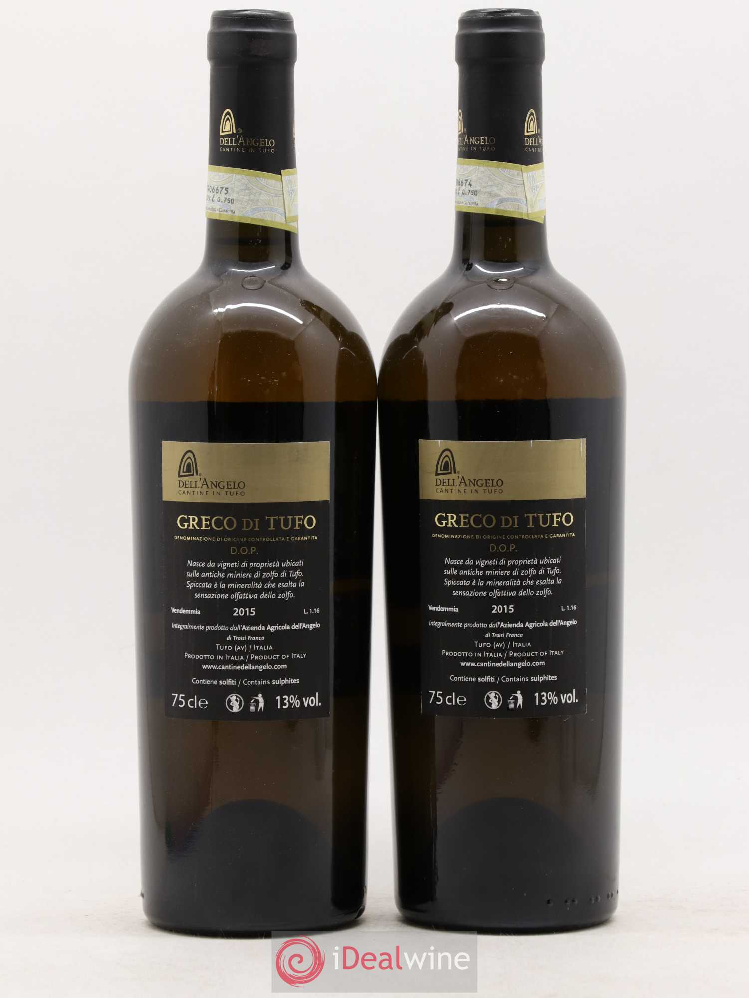 Italie Greco di tufo dell'Angelo Miniere 2015 - Posten von 2 Flaschen - 1