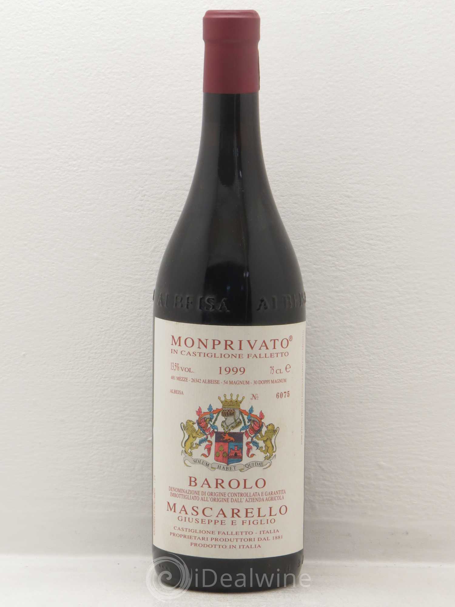 Barolo 1999 - Posten von 1 Flasche - 0