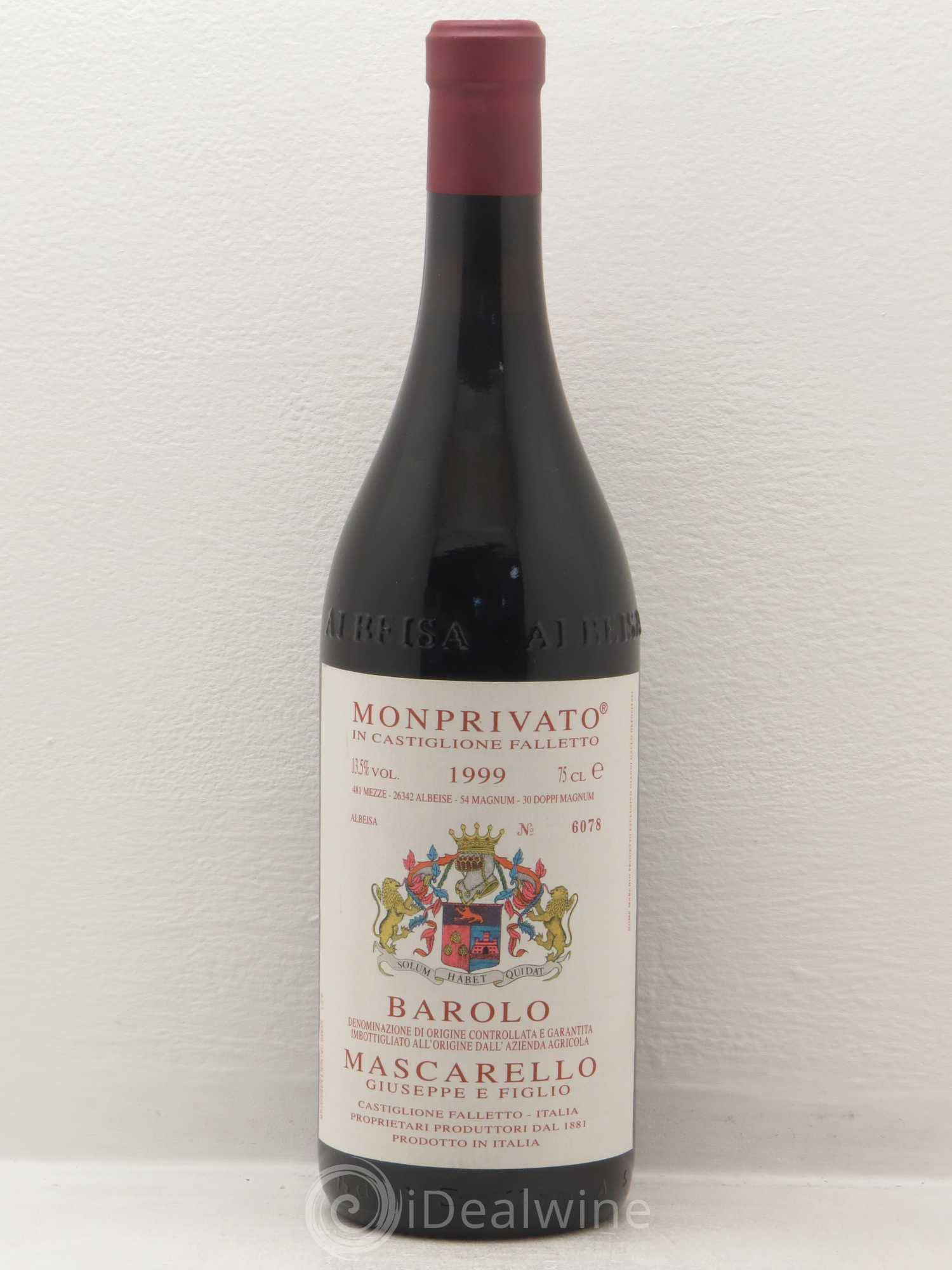 Barolo 1999 - Posten von 1 Flasche - 0