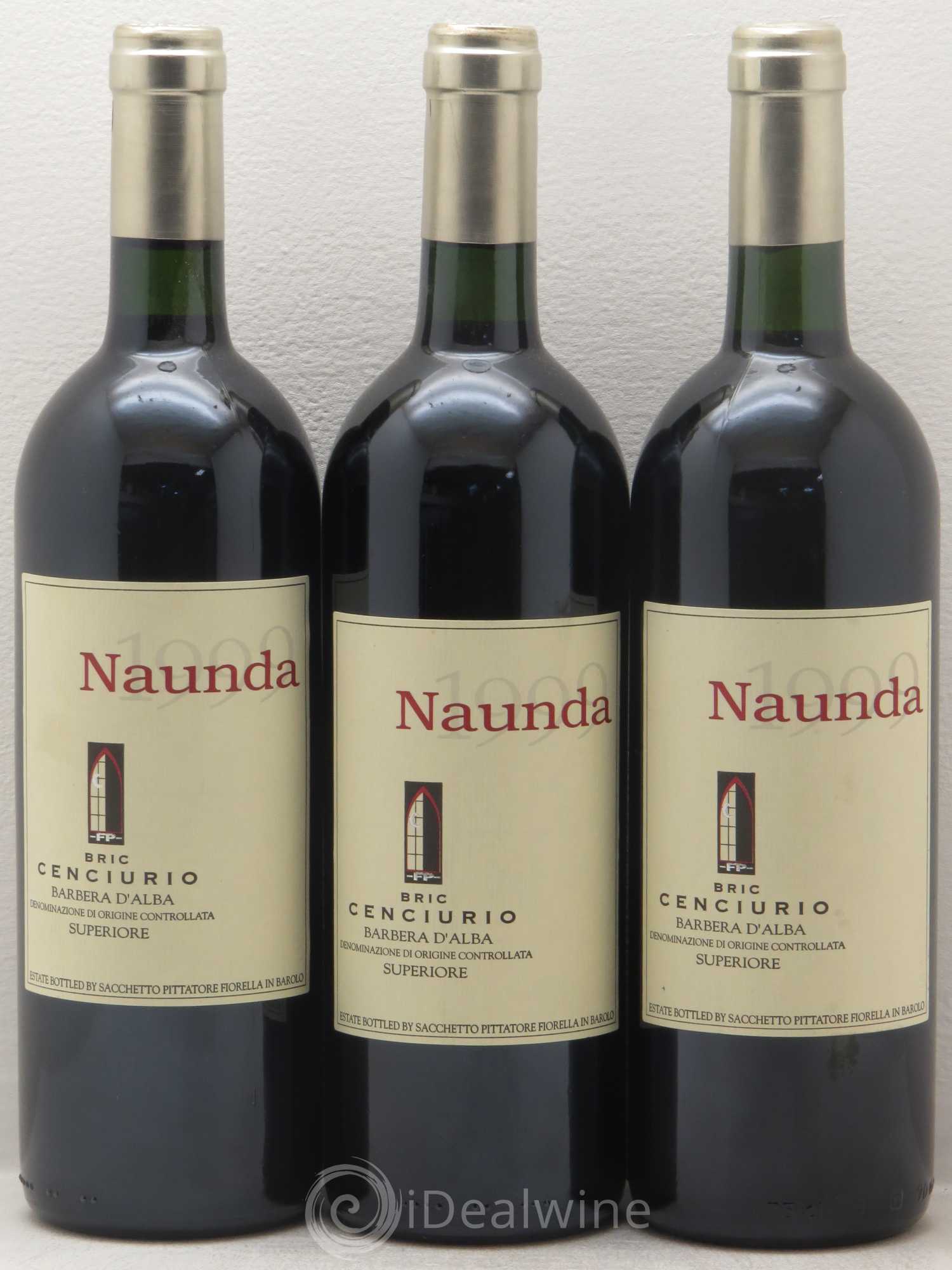 Barbera d'Alba DOC Naunda Bric Cenciurio Superiore 1999 - Posten von 3 Flaschen - 0