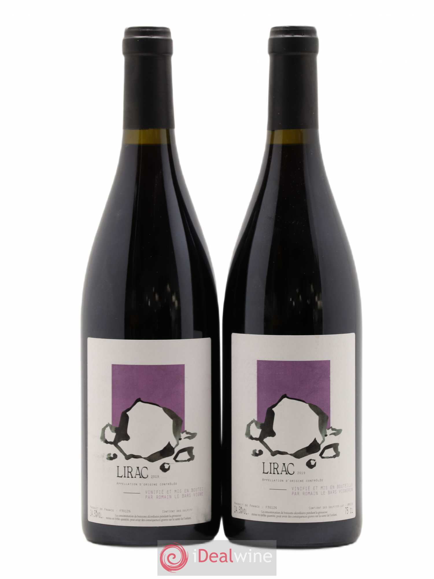 Lirac Romain Le Bars 2019 - Lot de 2 bouteilles - 0
