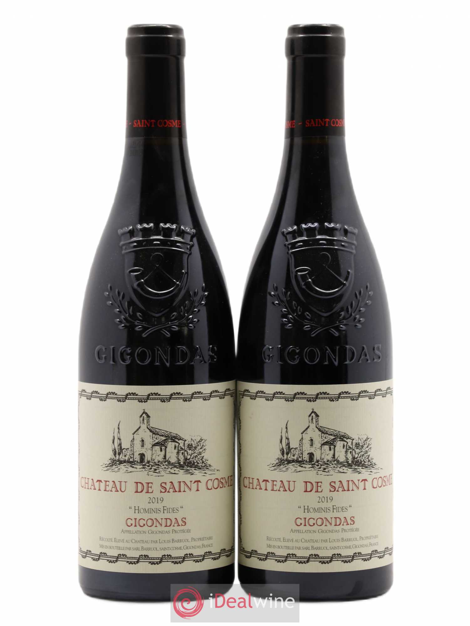 Gigondas Hominis Fides Saint Cosme 2019 - Lot de 2 bouteilles - 0