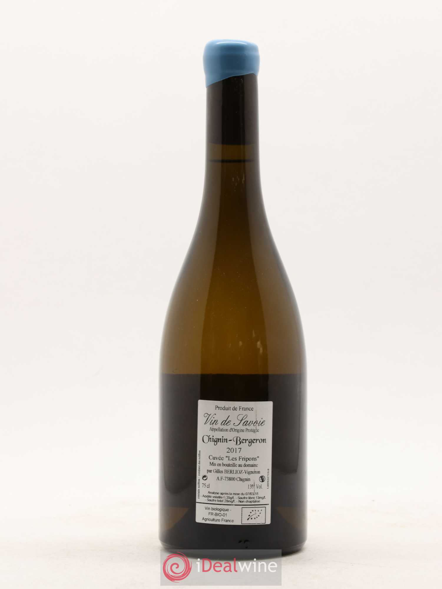Vin de Savoie Chignin-Bergeron Les Fripons Gilles Berlioz 2017 - Lot de 1 bouteille - 1