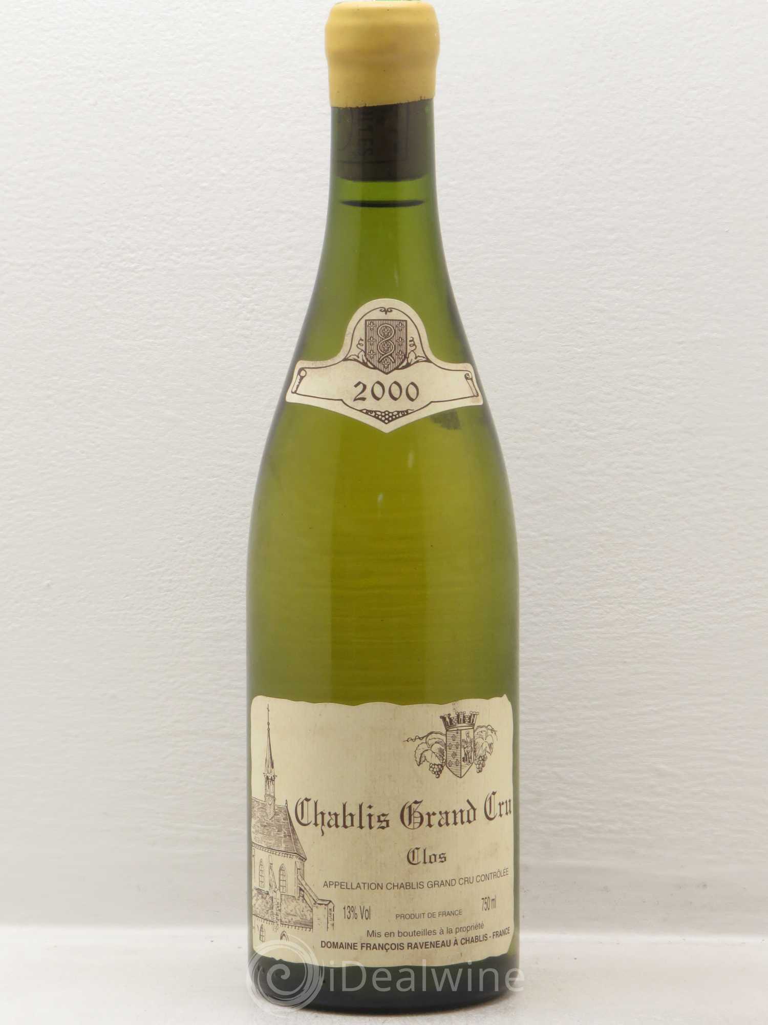 Chablis Grand Cru Clos Raveneau (Domaine) 2000 - Lot de 1 bouteille - 0