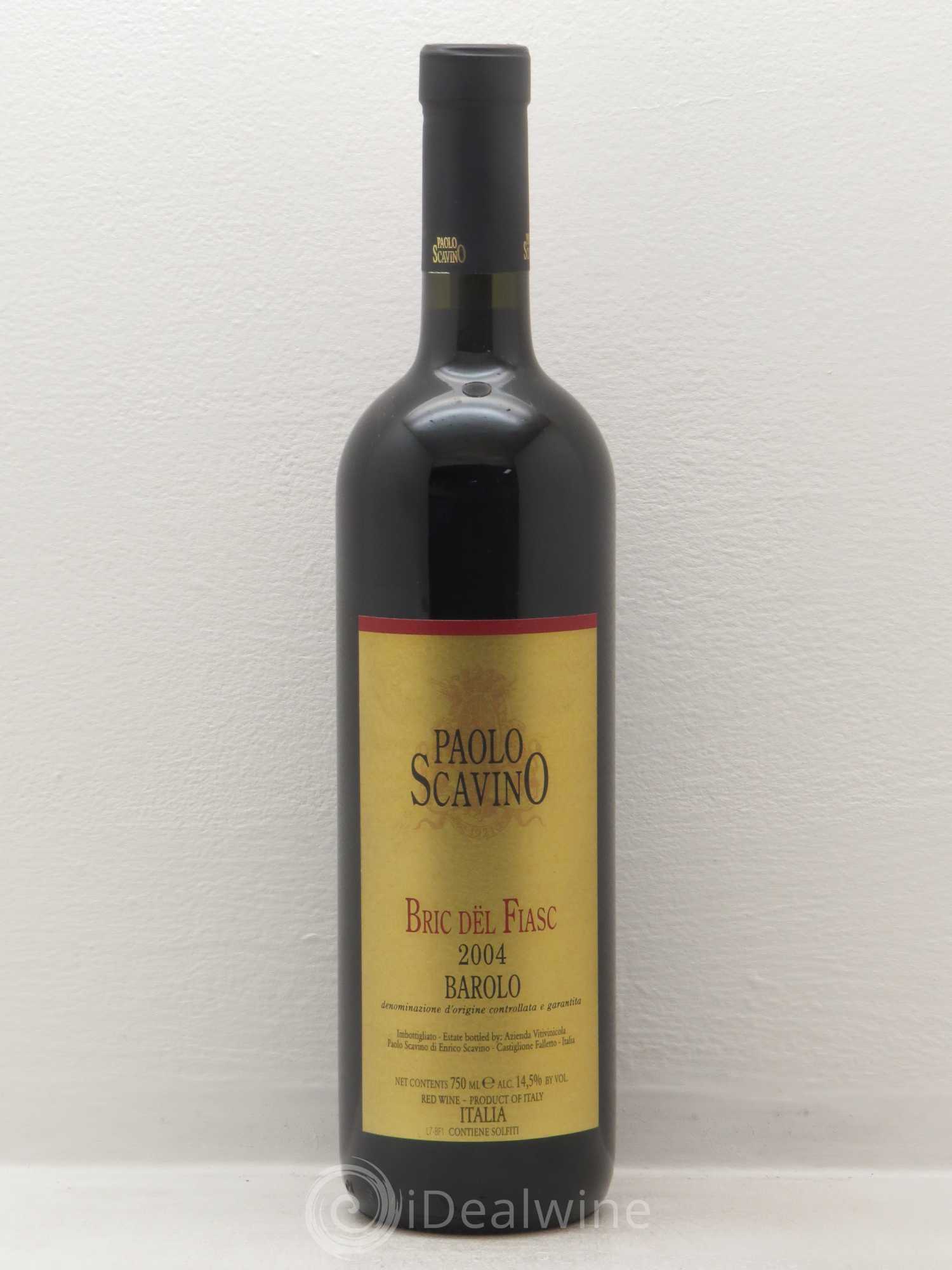Barolo DOCG Bric del Fiasc Paolo Scavino 2004 - Lot de 1 bouteille - 0