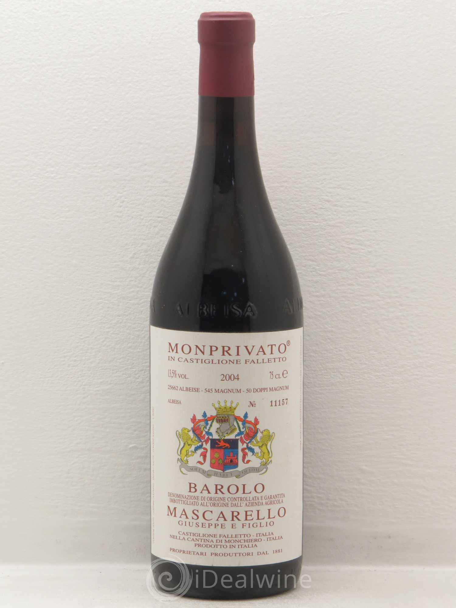 Barolo Monprivato Giuseppe Mascarello 2004 - Lot de 1 bouteille - 0